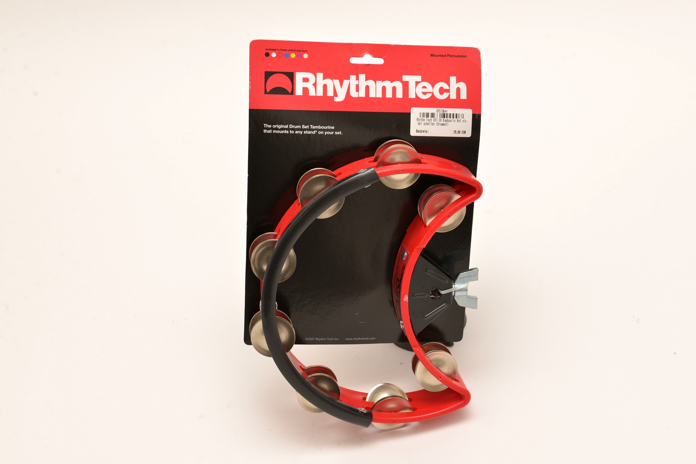 Rhythm Tech DST-30 Tambourin Rot nickel schellen (Drumset)