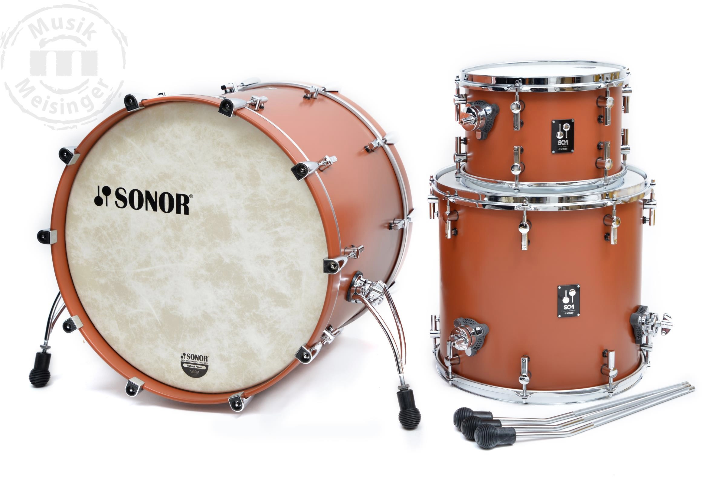 Sonor SQ1 Rock Set Satin Copper Brown 24BD/13T/18FT