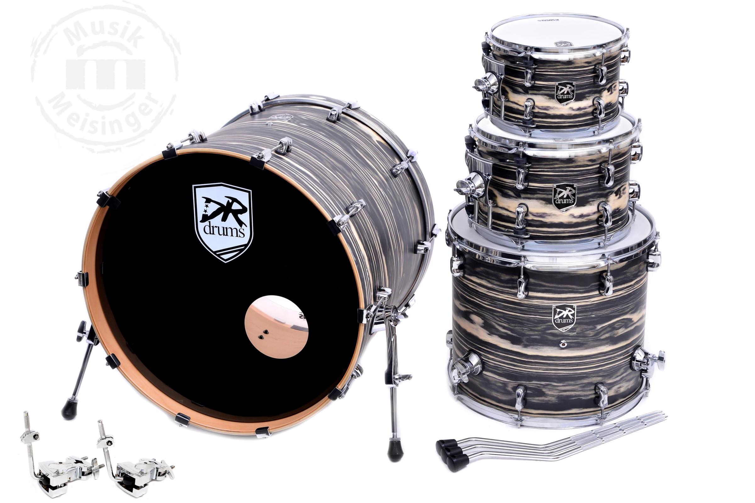 DR Drums Stage Attack 22BD/10TT/12TT/16FT Black/White