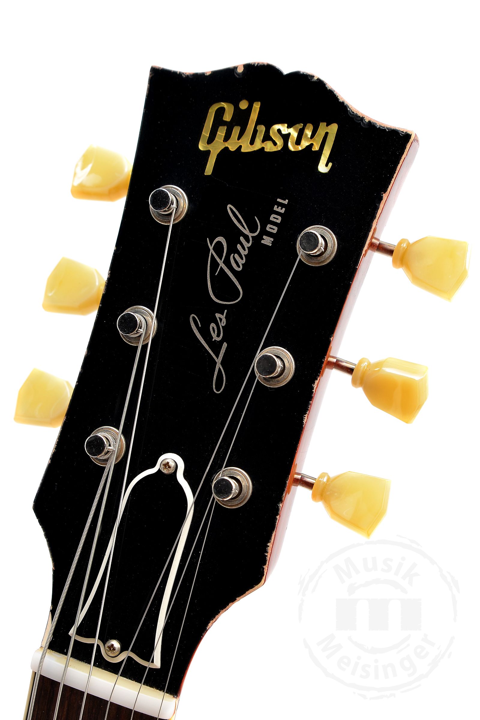 GIBSON Custom LE 1959 Les Paul Standard Reissue with Birdseye Maple Top, Light Aged, Peach Tea Burst