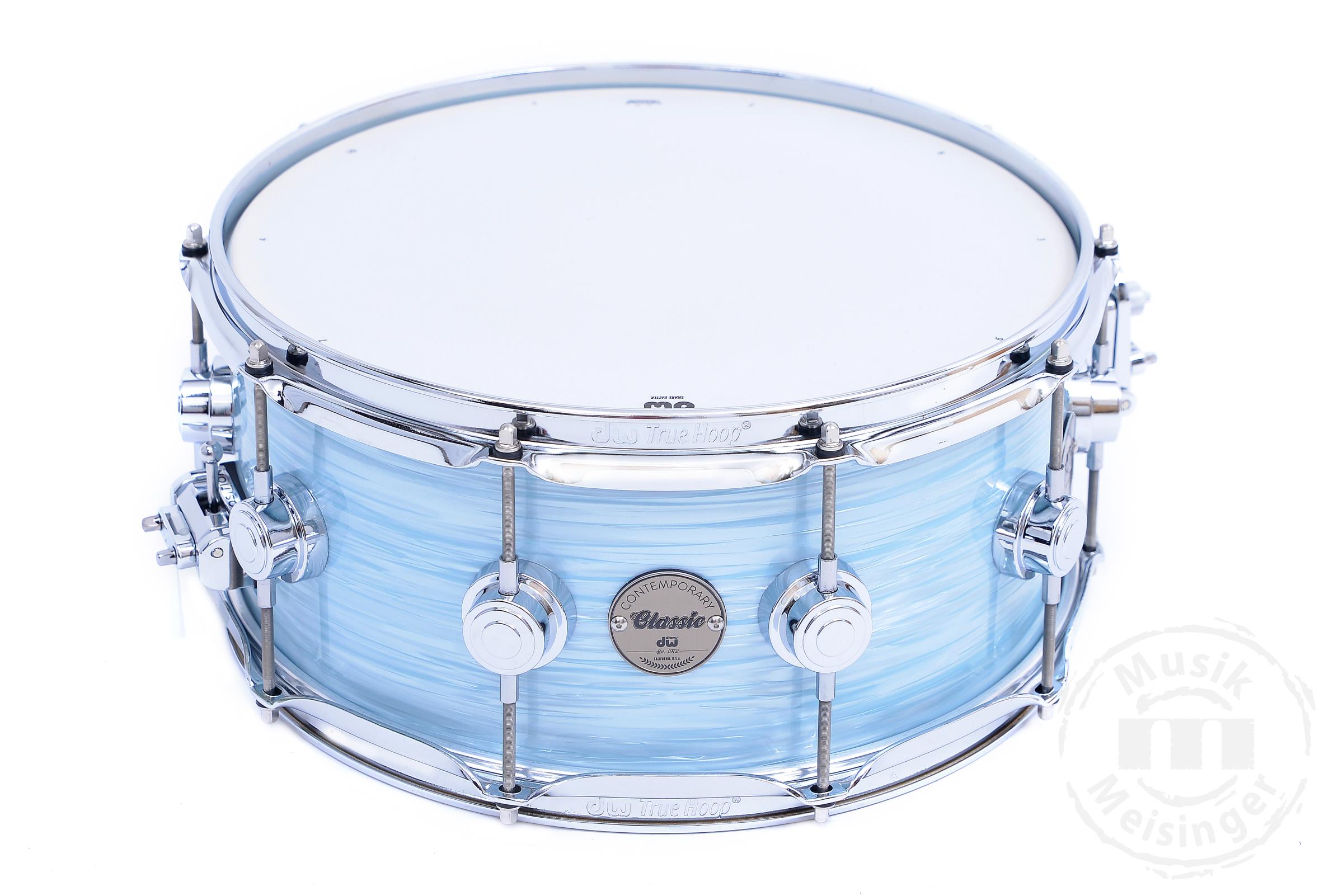 DW Finish Ply 14x6 Snare Pale Blue Oyster