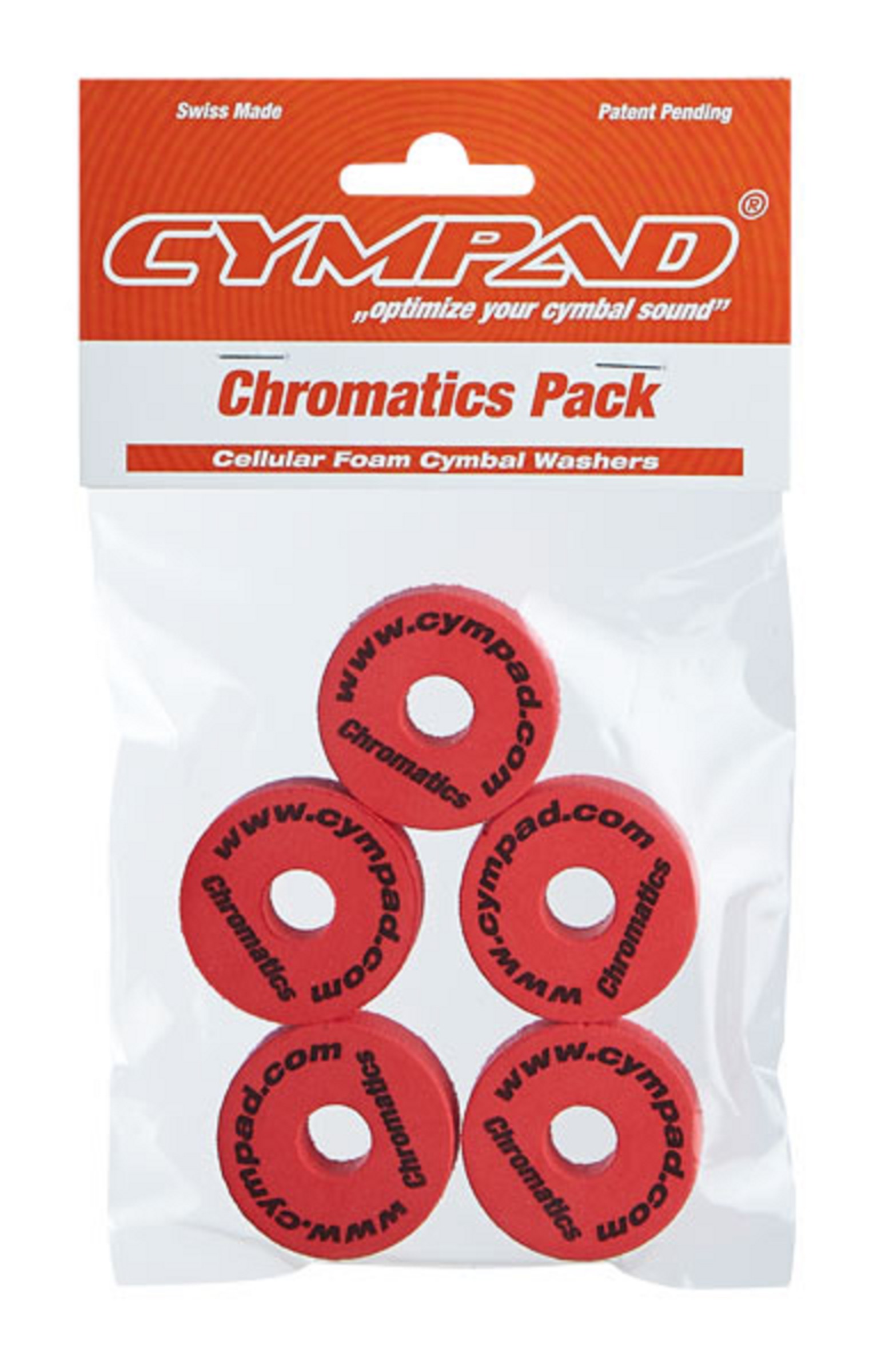 Cympad Chromatics Rot Beckenfilz-Set 5 stück