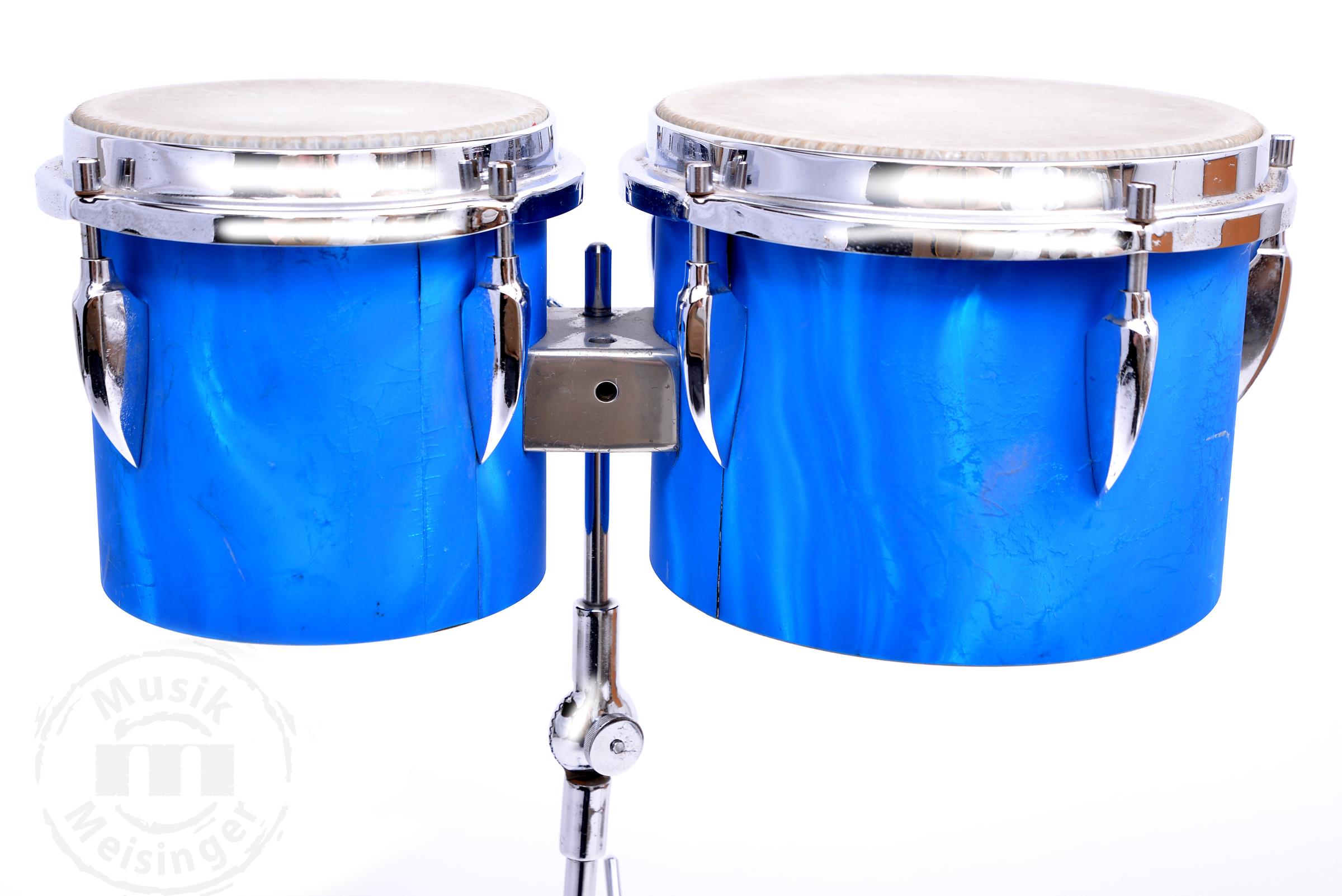 Sonor Bongos 6x5 + 8x5 mit Ständer blau