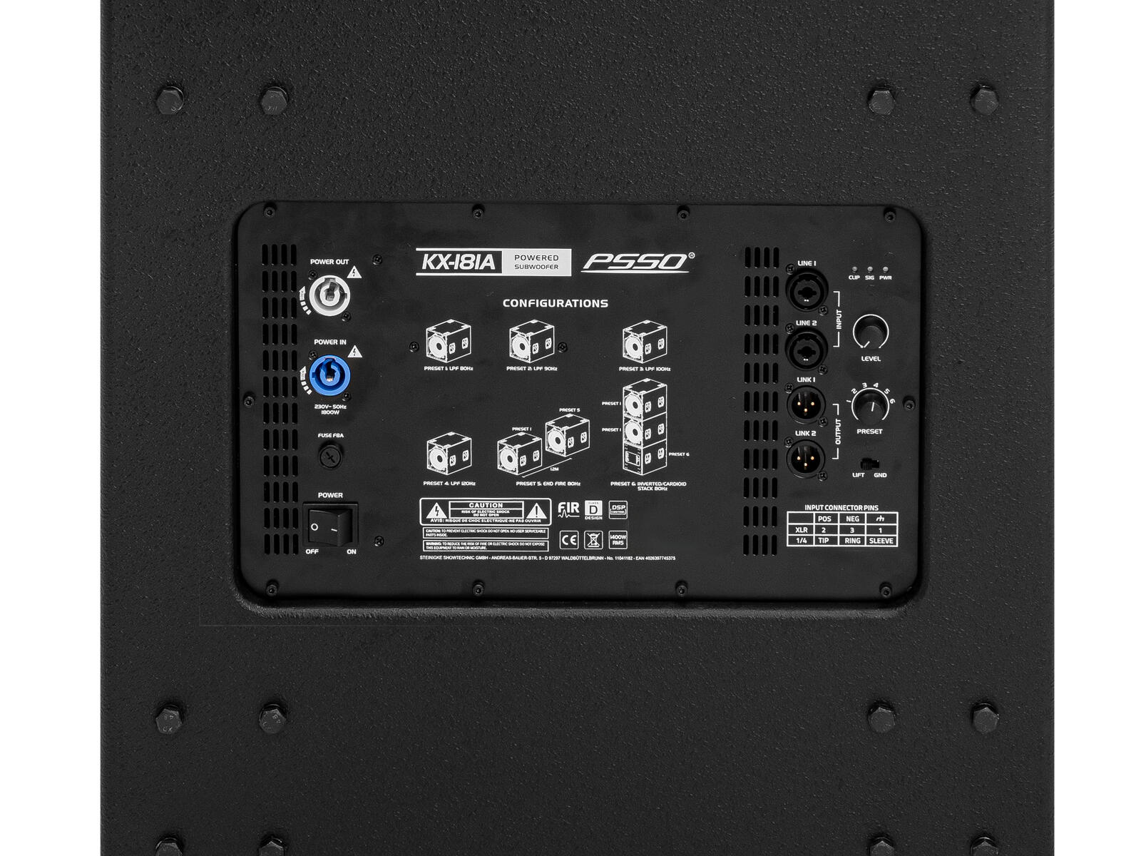 PSSO KX-181A Subwoofer, aktiv, DSP
