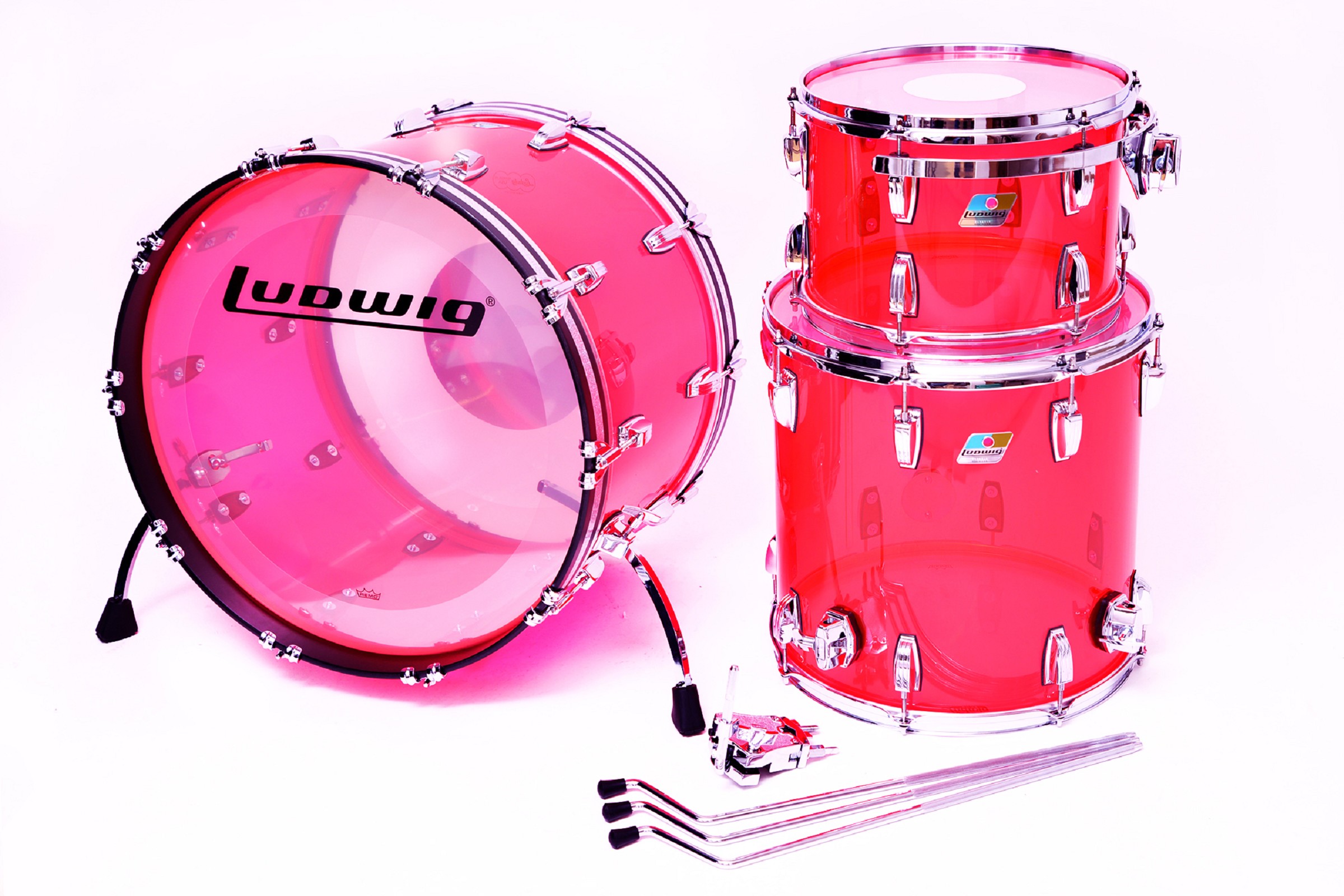 Ludwig Vistalite 22x14/13x9/16x16 Pink
