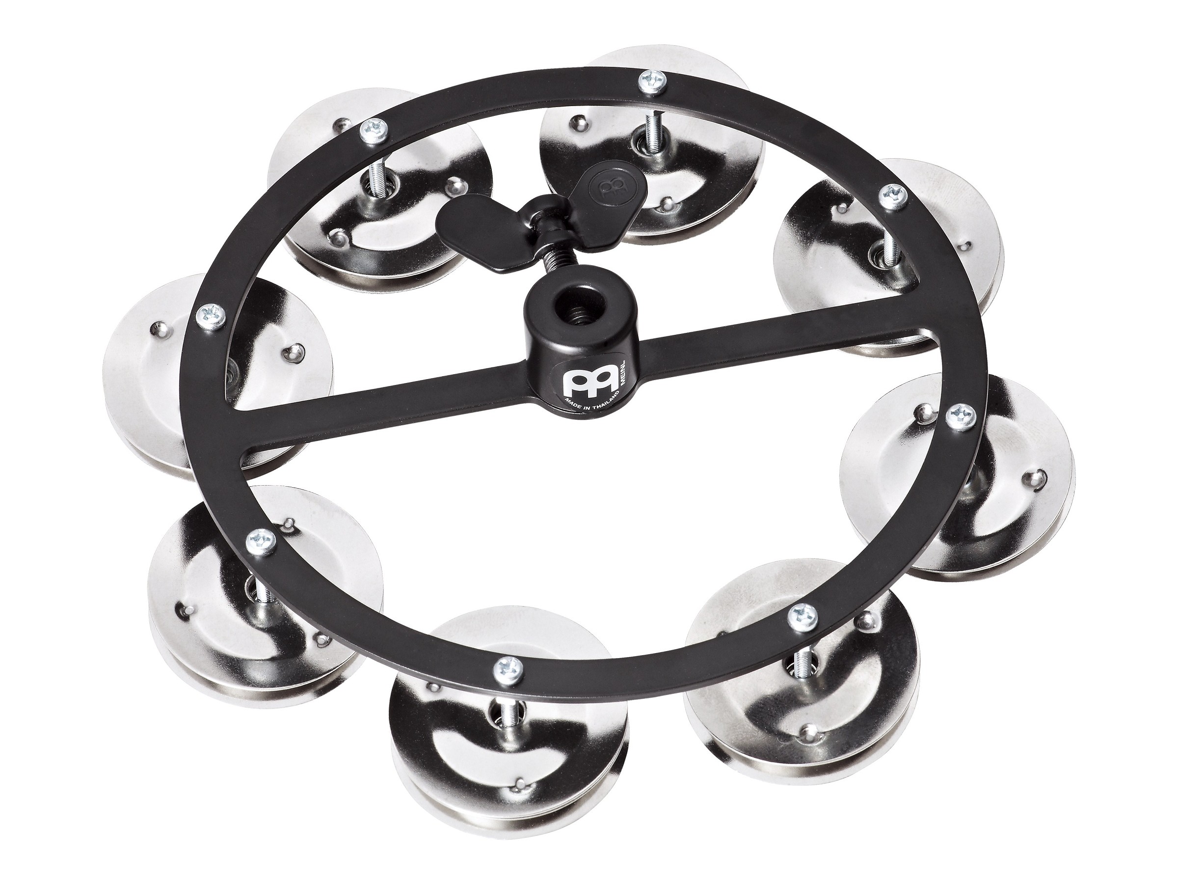 Meinl HTHH1BK HiHat Tambourine Stahlschellen,