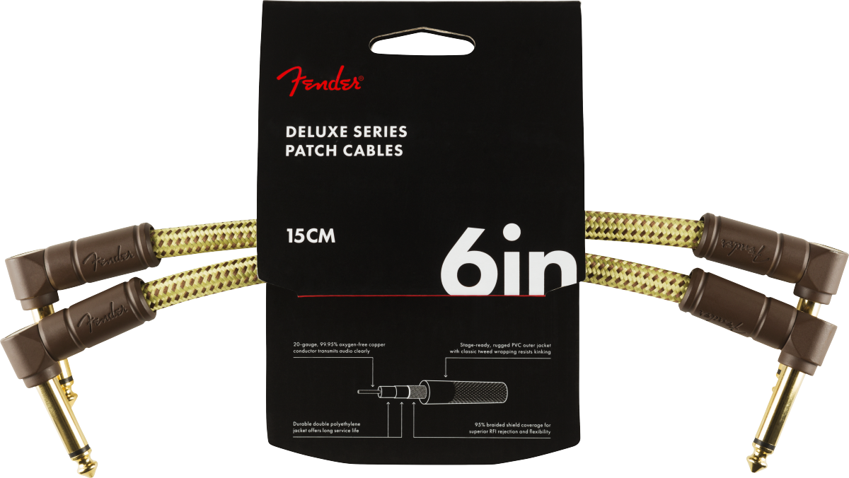 FENDER DELUXE 6" CABLE TWD 2 PACK