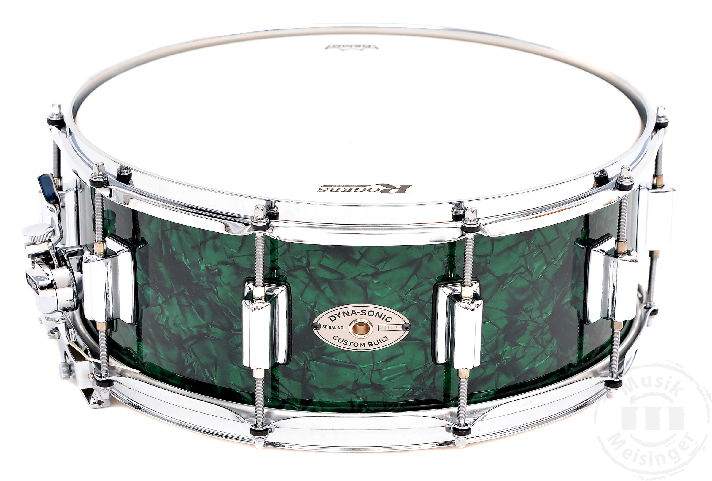 Rogers 14x5 Dyna-Sonic Snare Green Marine Pearl