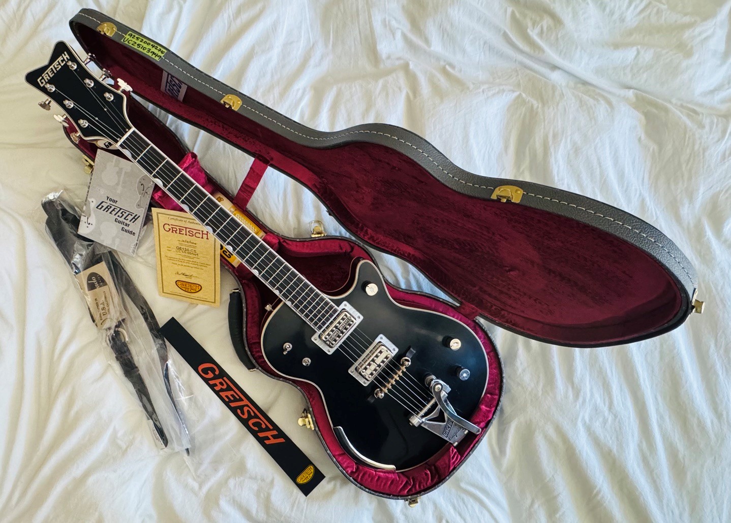 GRETSCH G6134-59 BLACK SPARKLE C/C