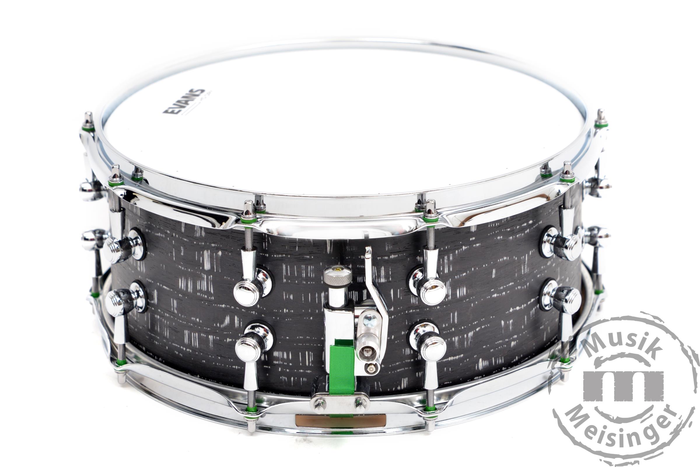 DR Customs Snare 14x6 Black & White Barcode