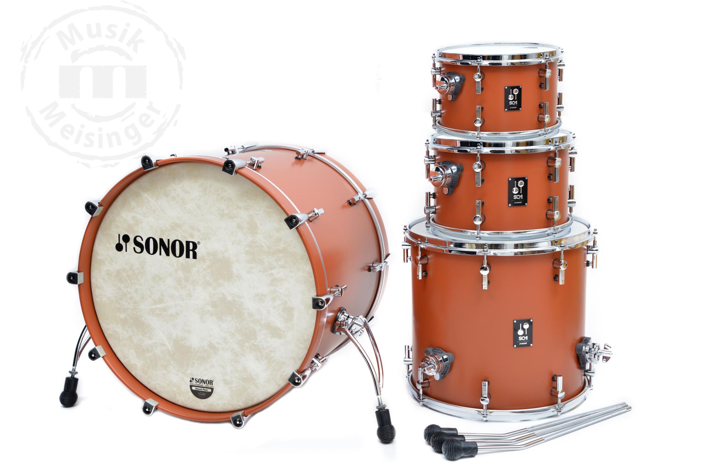 Sonor SQ1 Set Satin Copper Brown 24BD/12T/13T/16FT