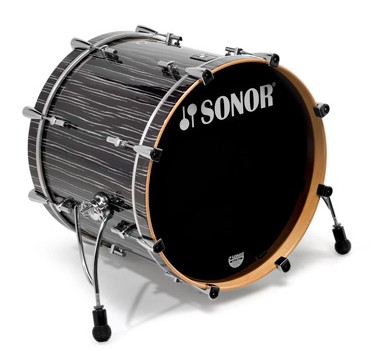 Sonor ProLite 20x17 Bassdrum (NM) Ebony White Stripes