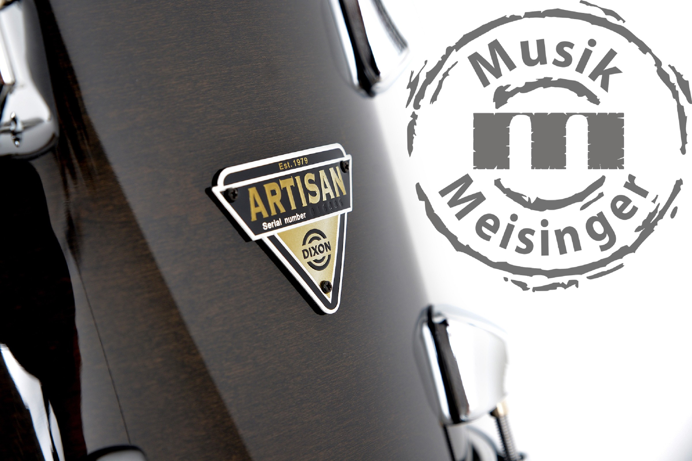 Dixon Artisan Maple Shell Set 20/10/12/16/14SD See Thru Black/Chrom