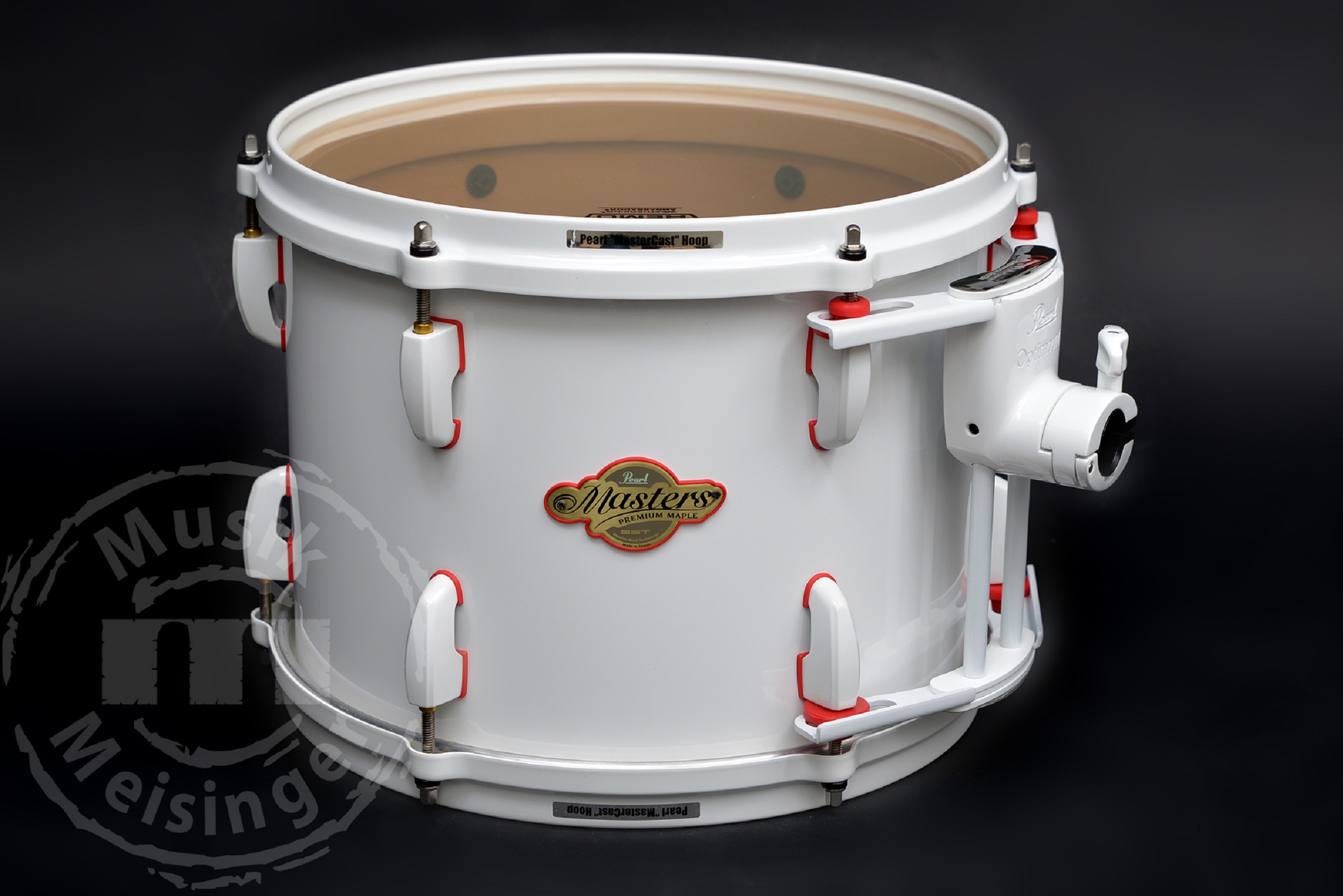 Pearl MMP1209T/WR109 12x9 Tom Tom Red Gaskets Acrylic White Air Hole Pearl MMP1209T/WR109 12x9 Tom Tom Red Gaskets Acrylic White Air Hole