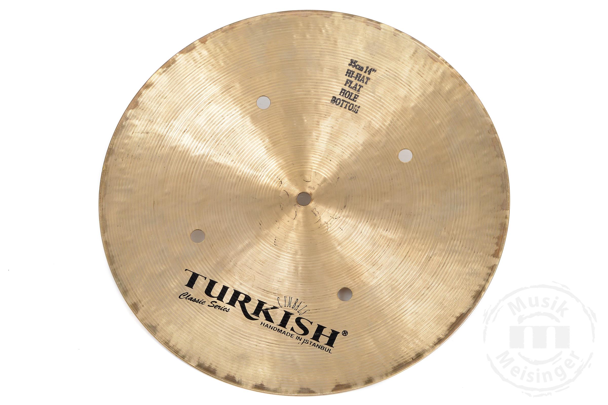 Turkish Cymbals Classic 14" Hihat Flat Hole (NUR BOTTOM)