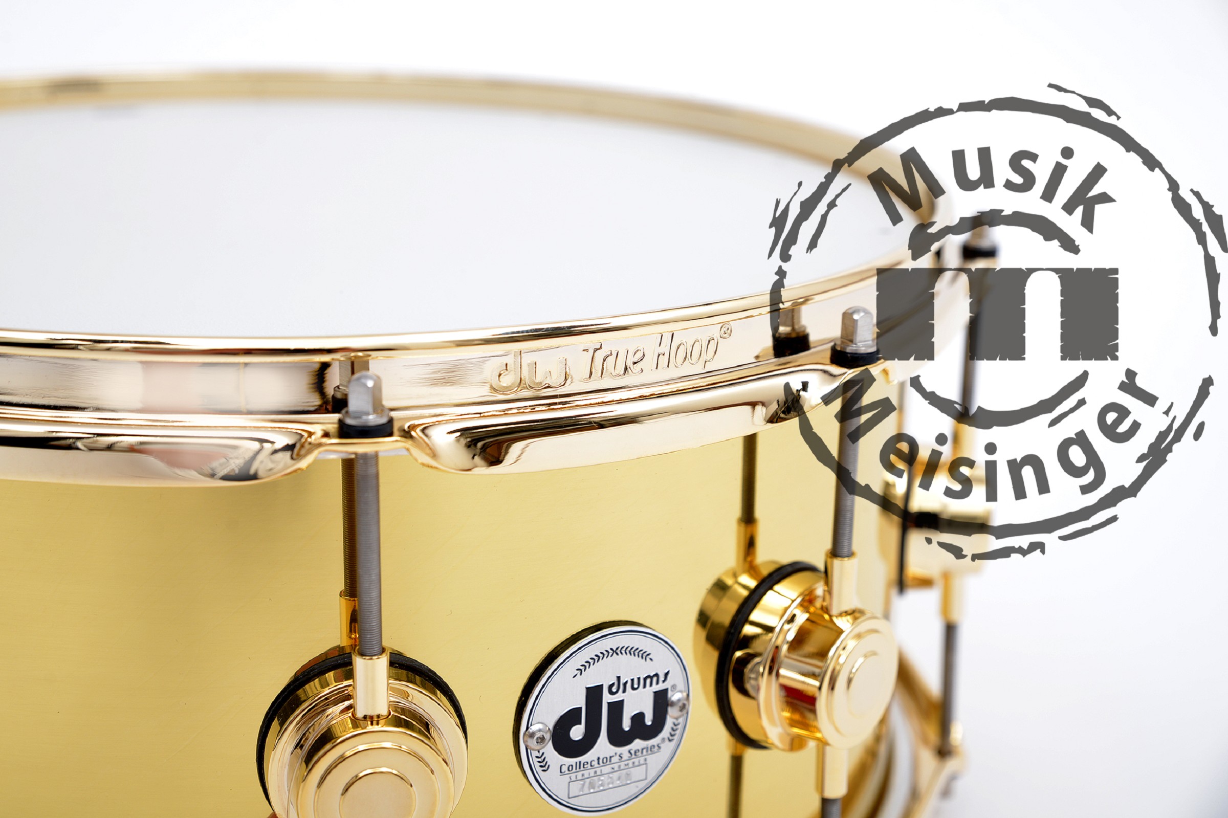 dw Snare 14x6,5 Messingguss poliert mit Gold HW