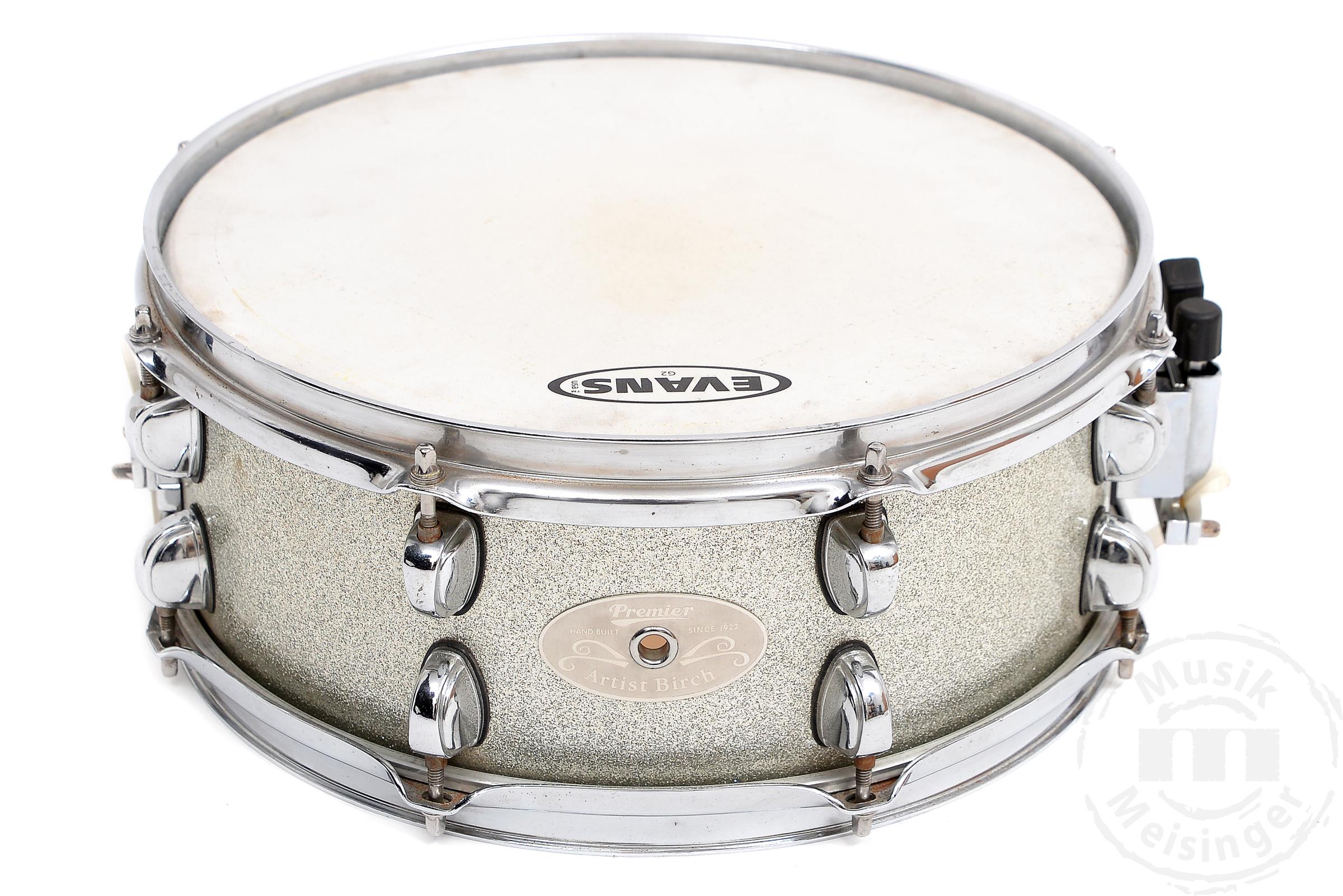 Premier Artist Birch 13x5 Snare Silver Sparkle