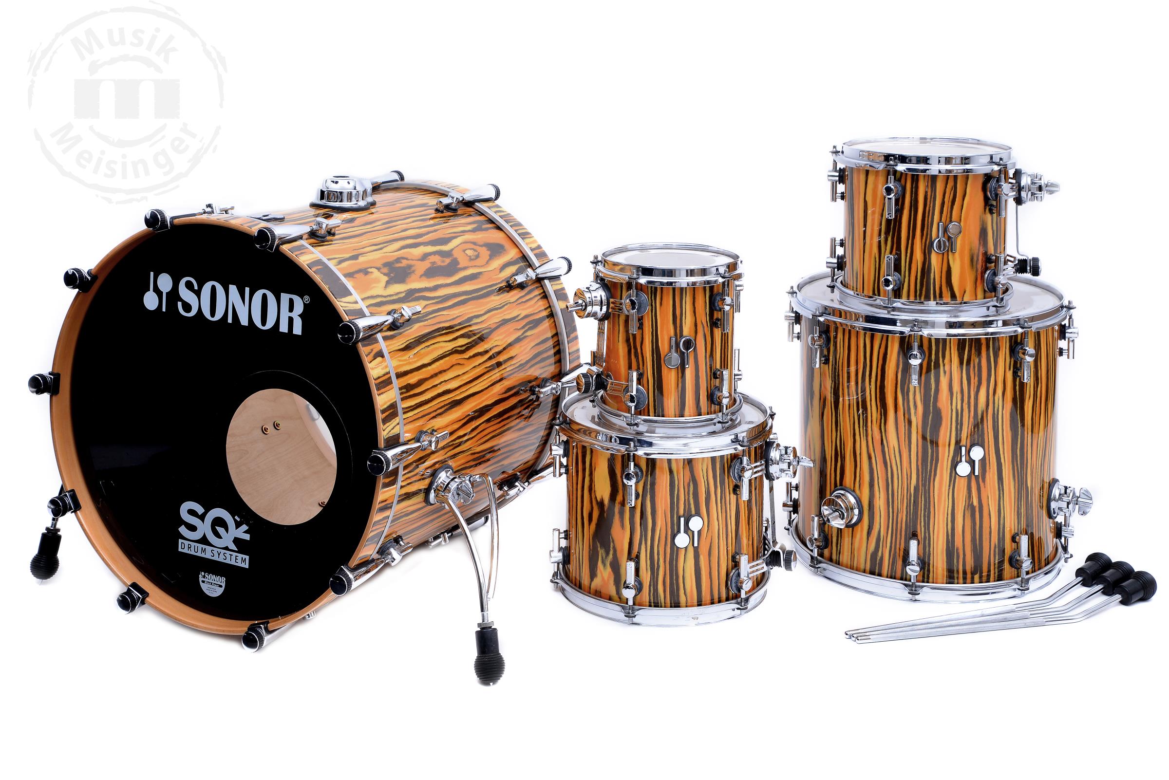 Sonor SQ2 22BD/8TT/10TT/12TT/16FT inkl. DTH+TS Tiger Finish