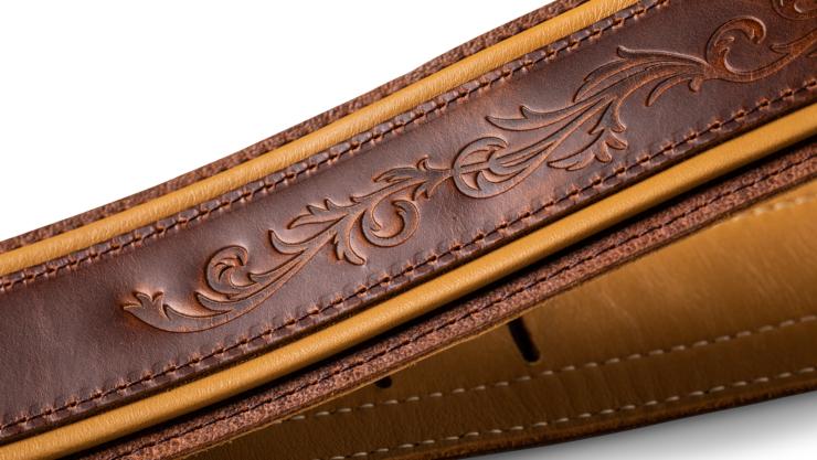 TAYLOR Nouveau Strap,Med Brown Leather,2.5"
