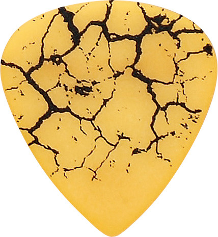 IBANEZ Pick Sand Grip Crack Yellow, Heavy, 6 Stück