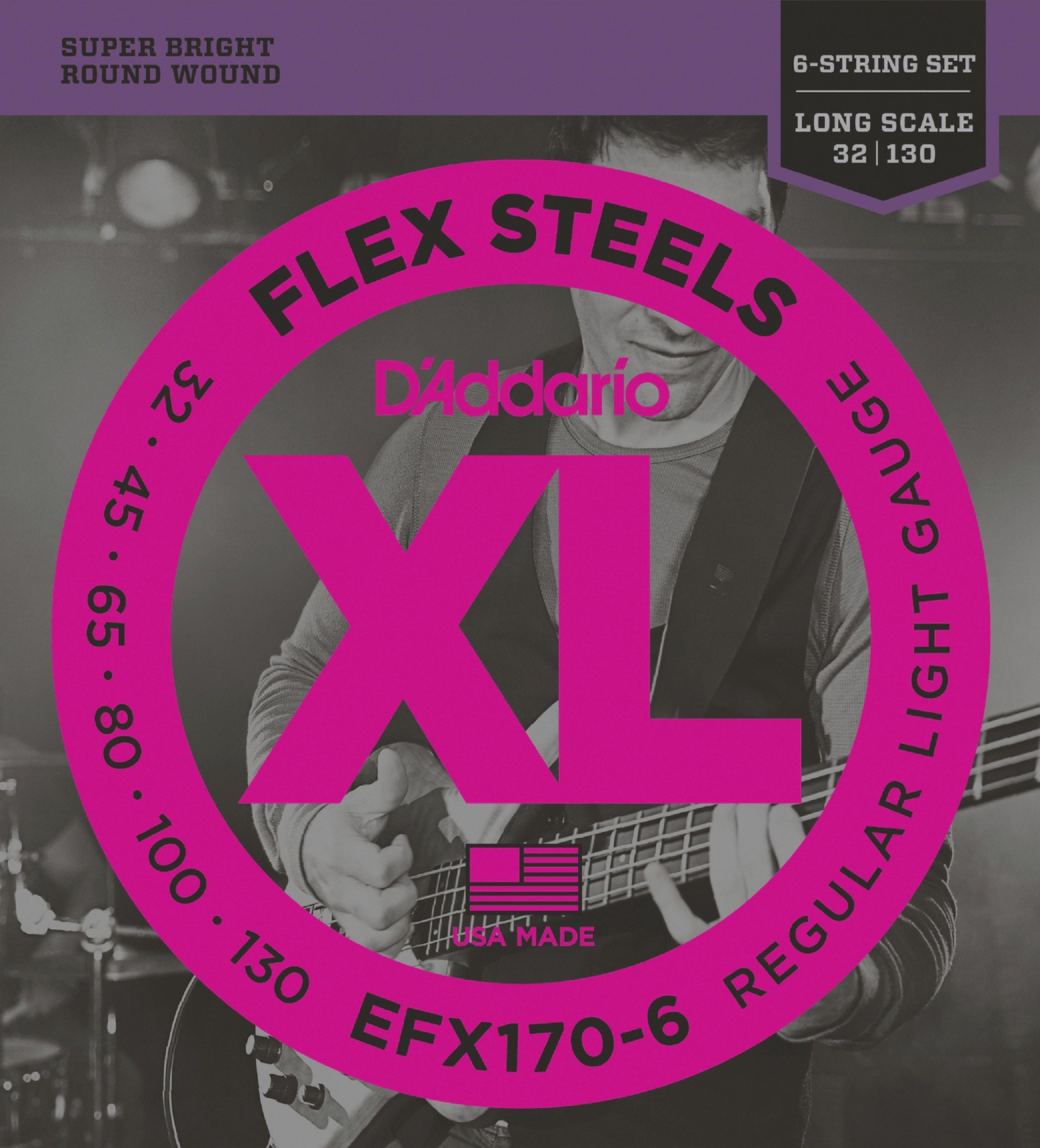 DAddario EFX170-6 Satz 032-130 Flex Steels