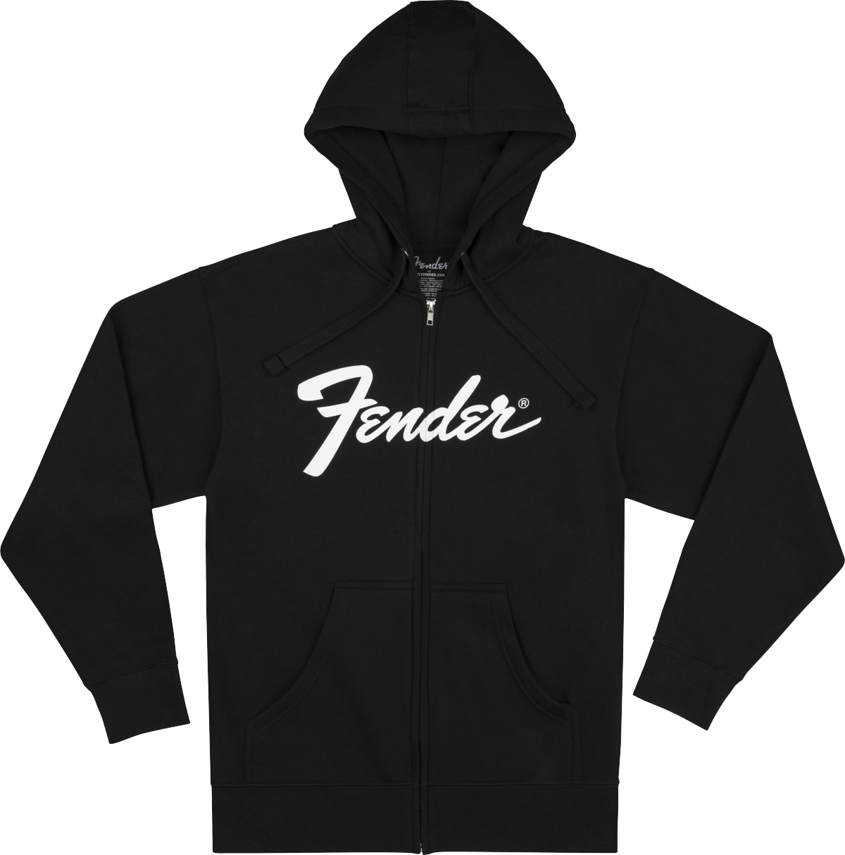FENDER Transition Logo Zip Front Hoodie, Blk,L