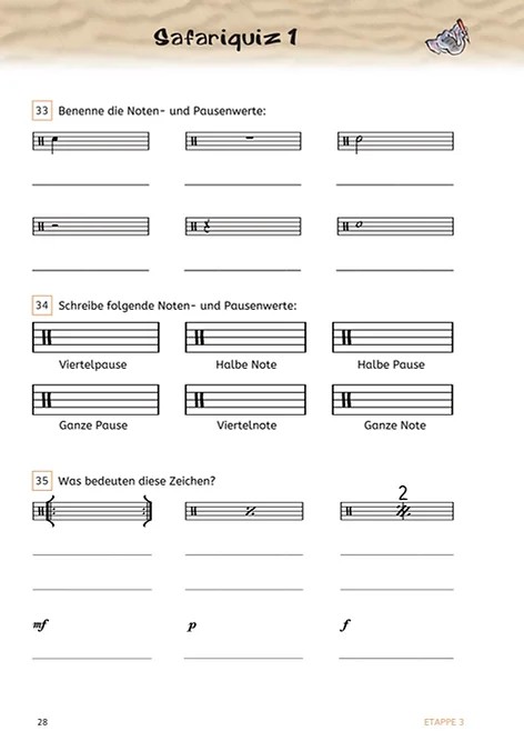 Trommelsafari für Snaredrum 1. Level