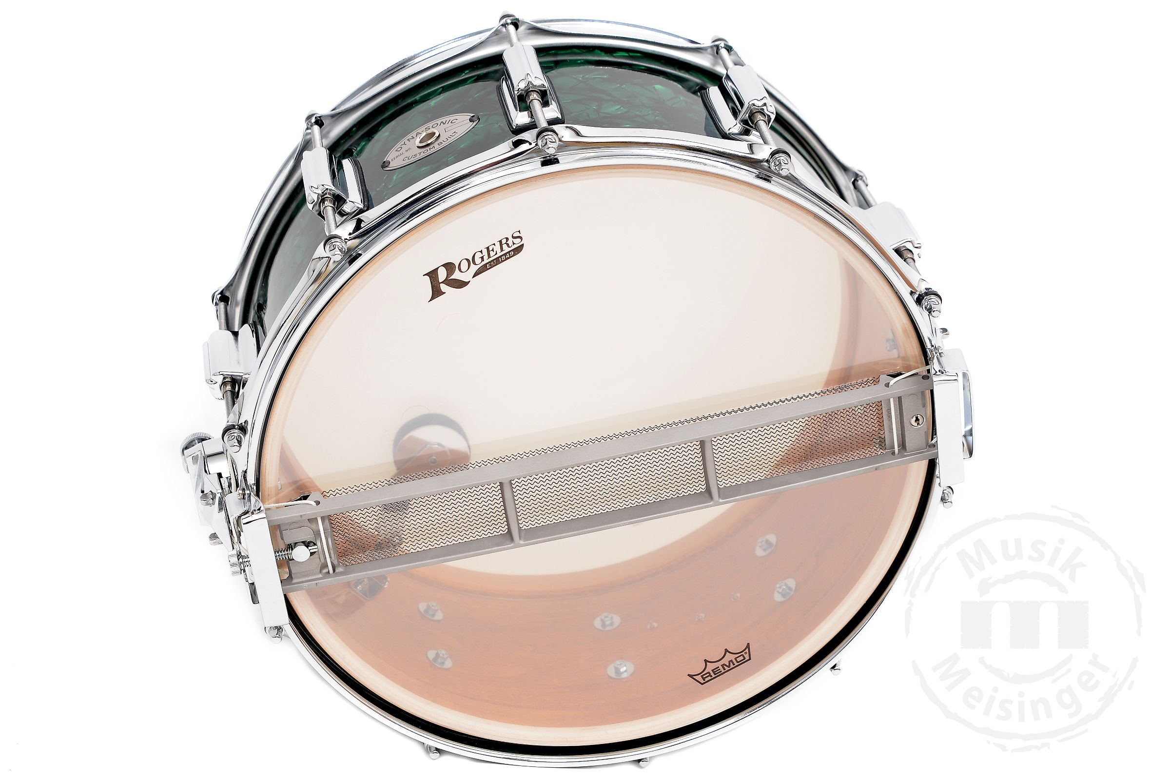 Rogers 14x5 Dyna-Sonic Snare Green Marine Pearl