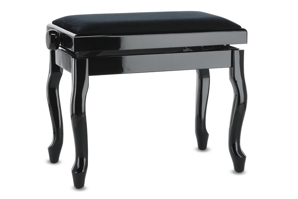 Gewa Klavierbank Deluxe Classic schwarz hochglanz