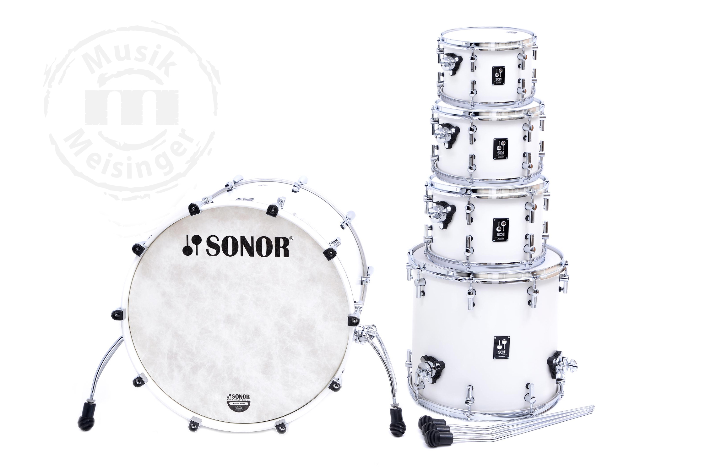 Sonor SQ1 Set Satin Pure White 20BD/8T/10T/12T/14FT