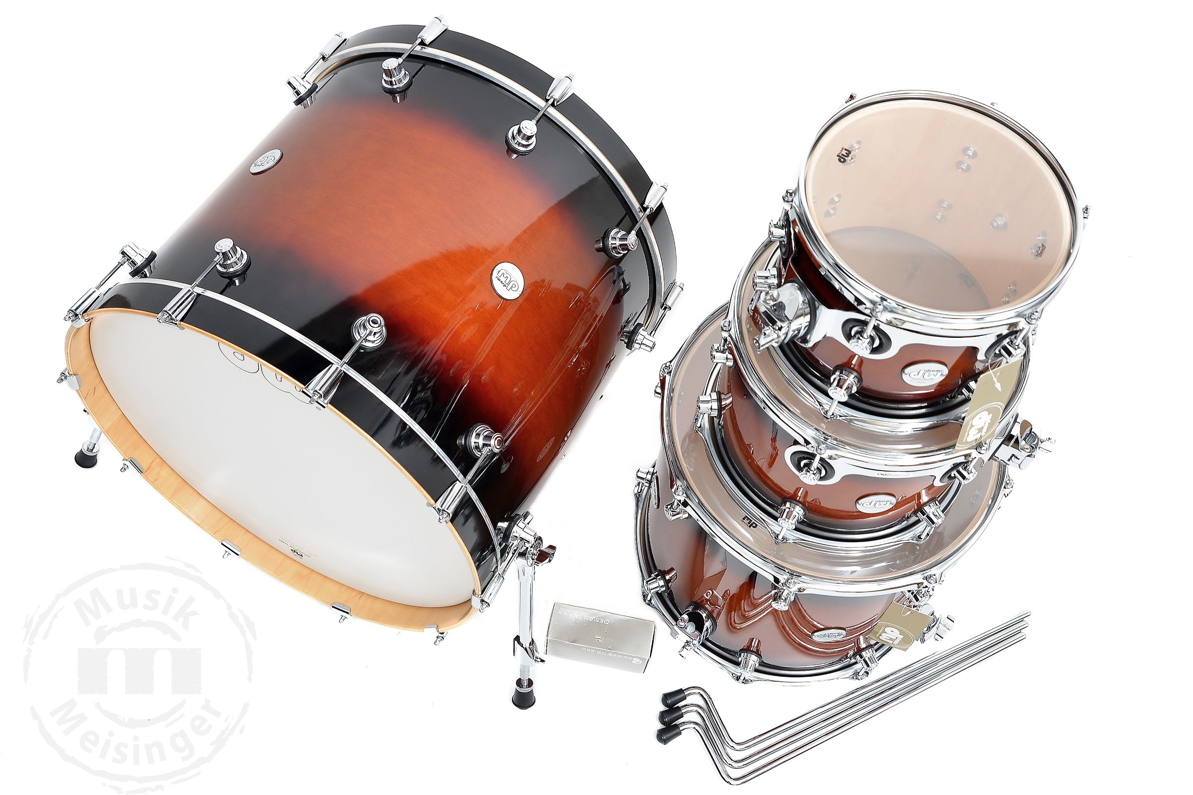 dw Design Shellset 22B/10T/12T/16FT Tobacco Burst