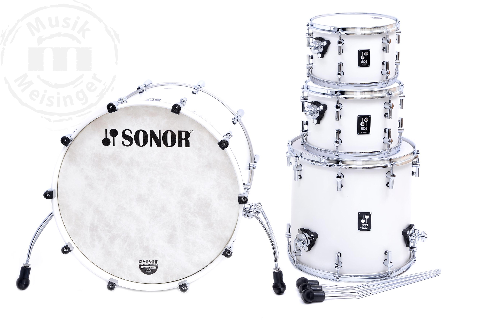 Sonor SQ1 Set Satin Pure White 20BD/10T/12T/14FT