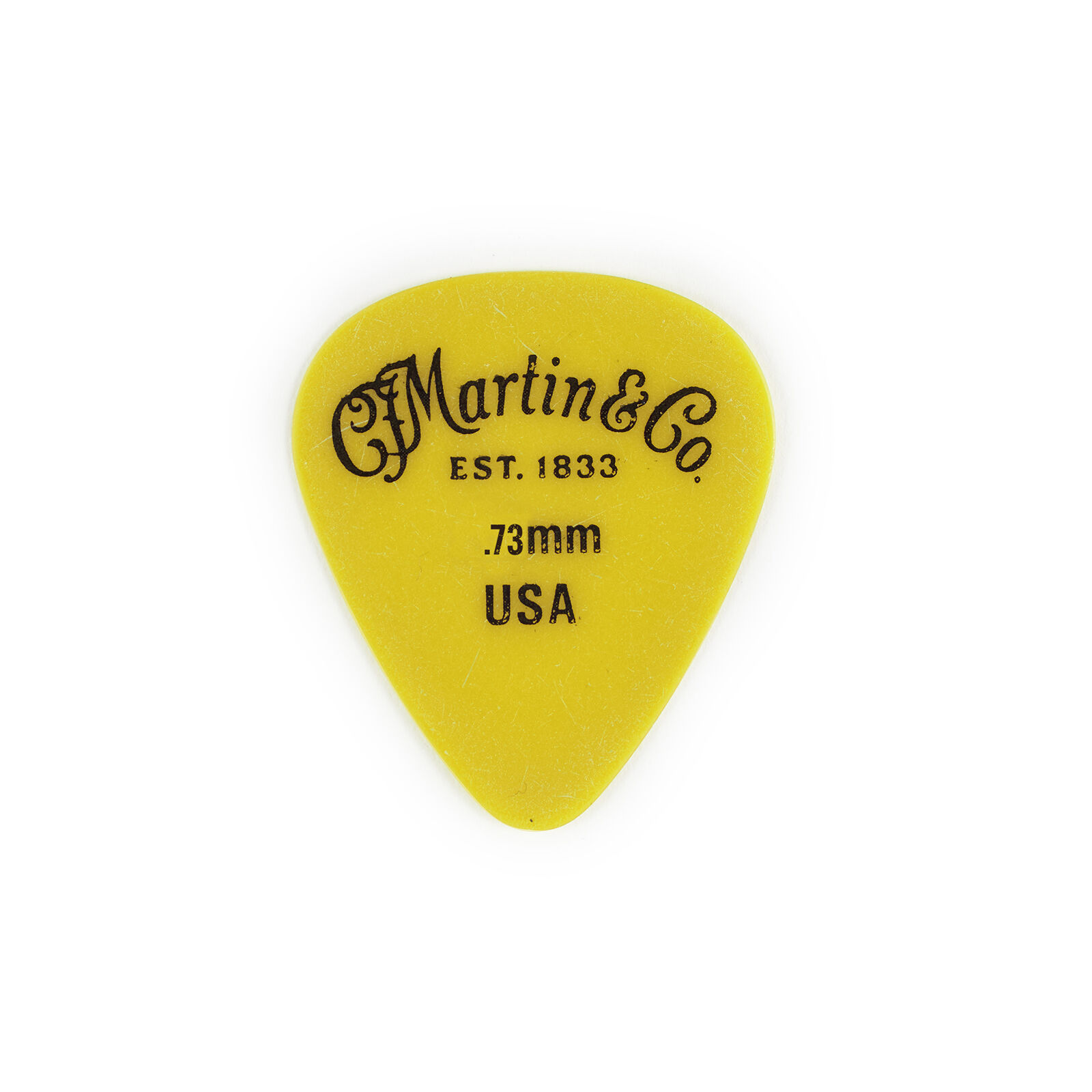 MARTIN GUITARS Delrin Guitar Picks, 12 pcs, Yellow, .73mm