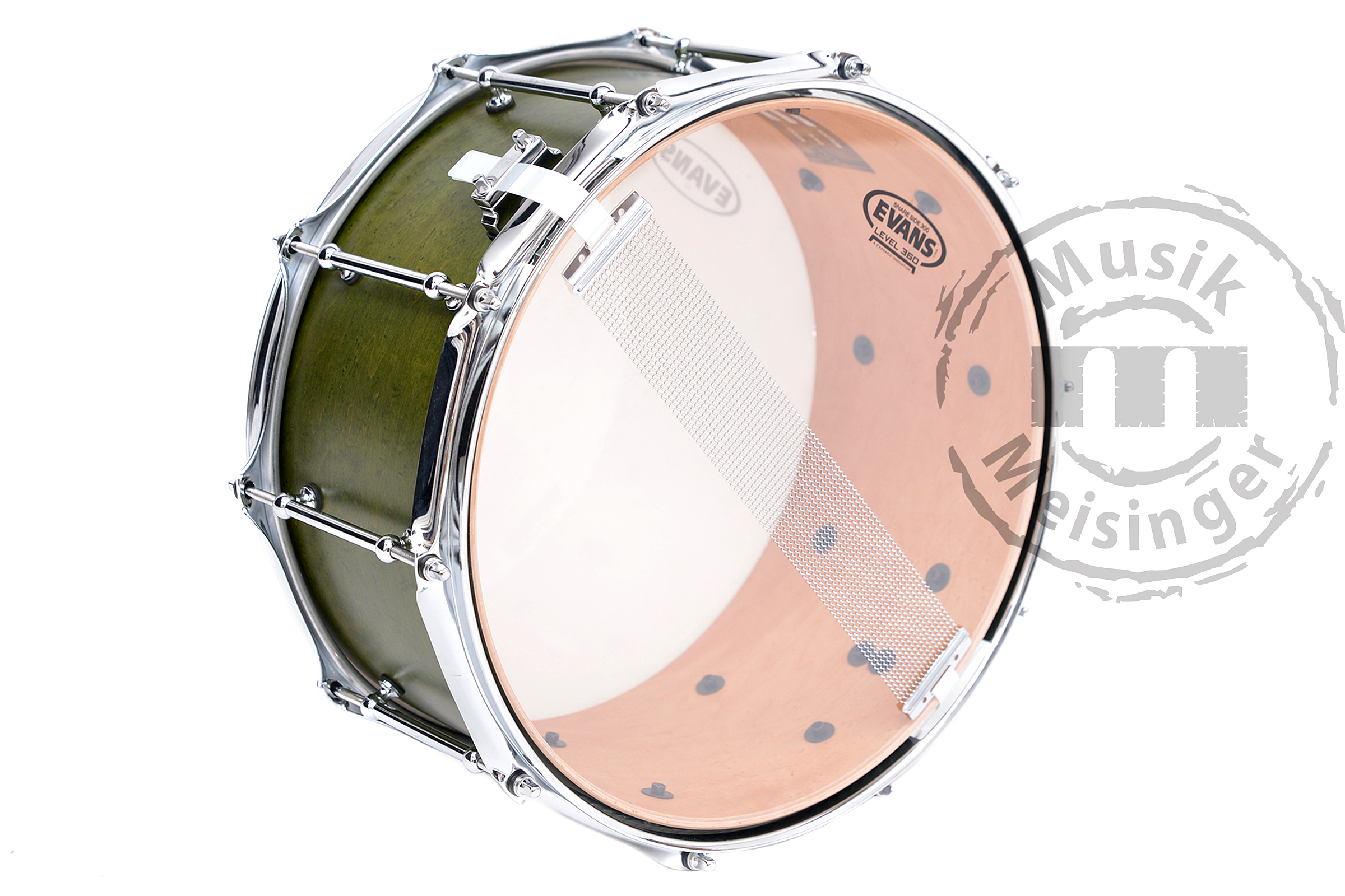 DR Customs Snare 14x7 Green Satin Maple Snare DR Customs Snare 14x7 Green Satin Maple Snare