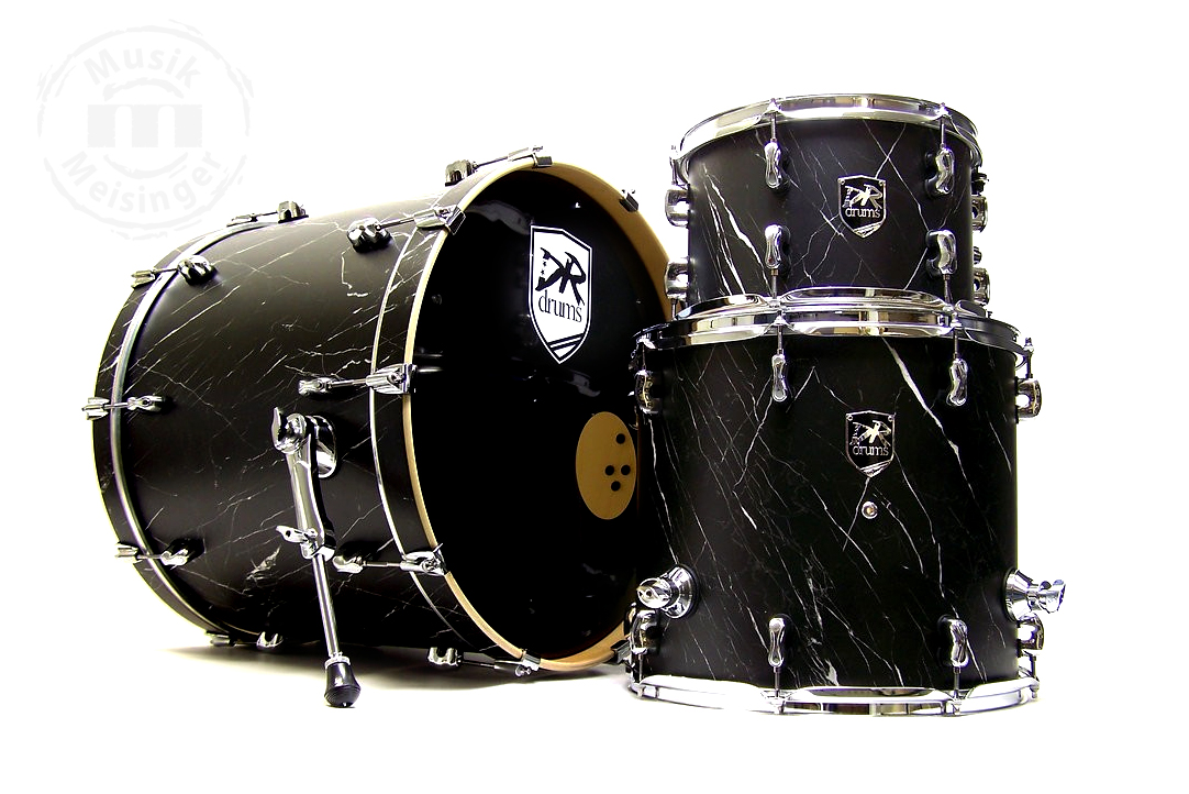 DR Drums Stage Attack 22BD/12TT/16FT Matt Black/White