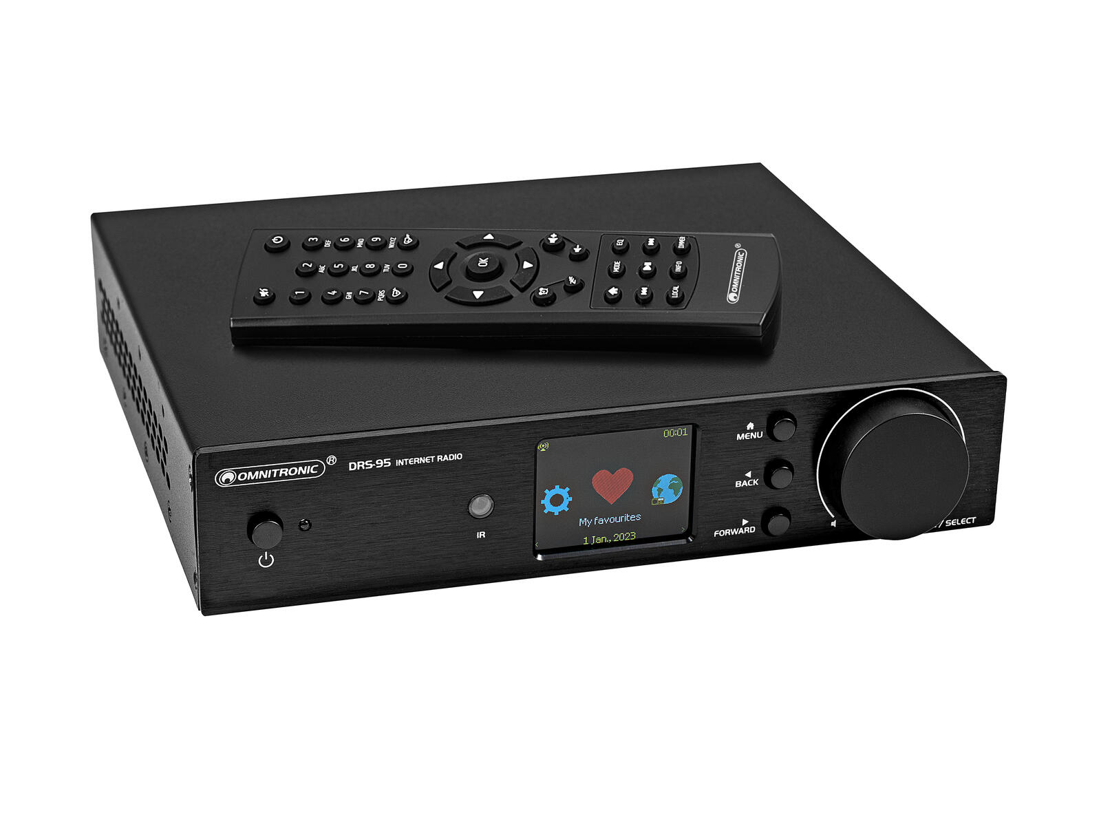 OMNITRONIC DRS-95 Internetradio mit DAB+ und Bluetooth