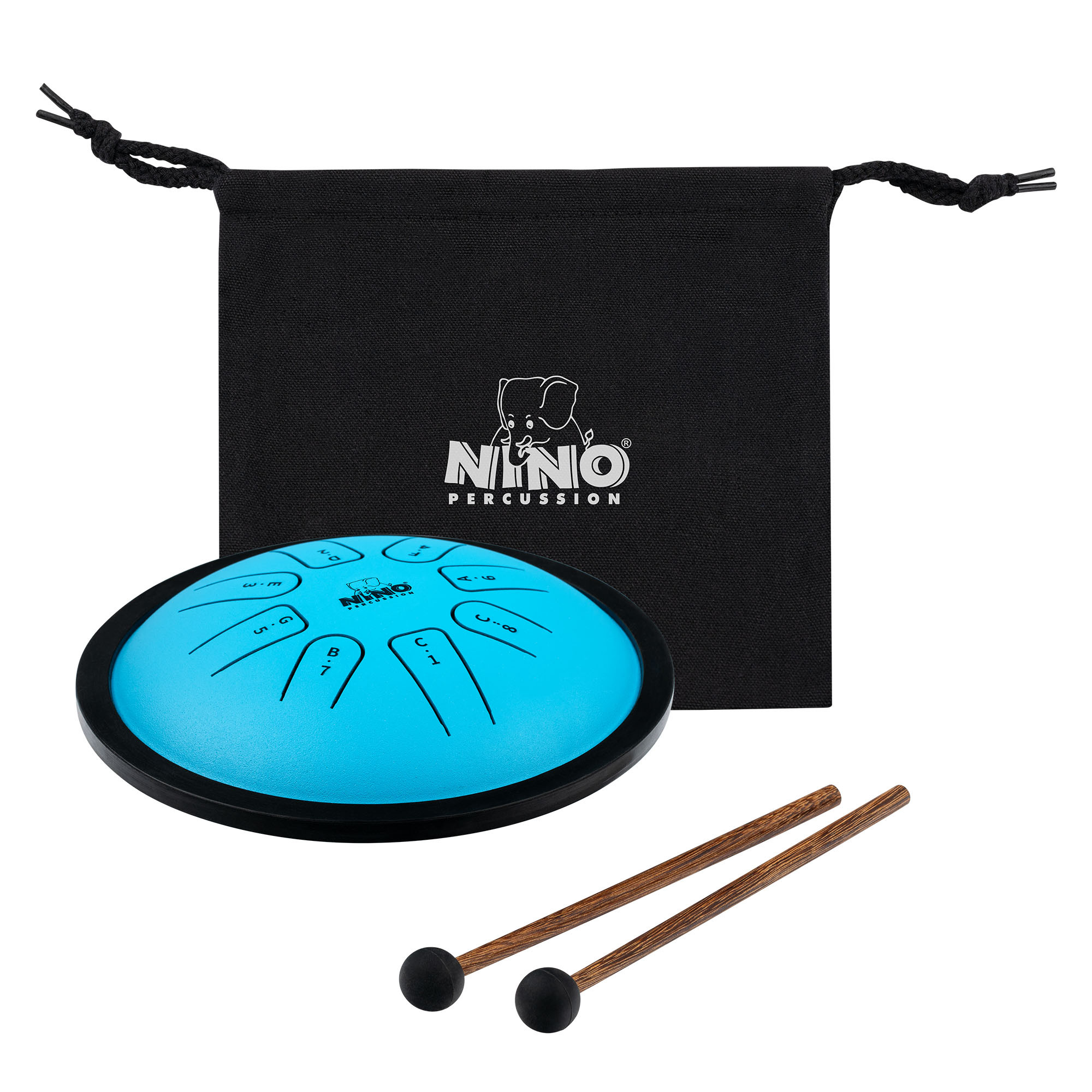 Nino NINO981 Small Steel Tongue Drum Blue