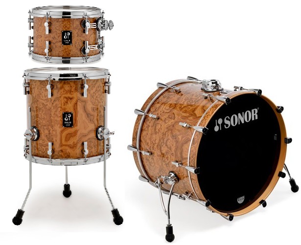Sonor Prolite 22x16BD(WM)/12x8TT/14x12FT Chocolate Burl