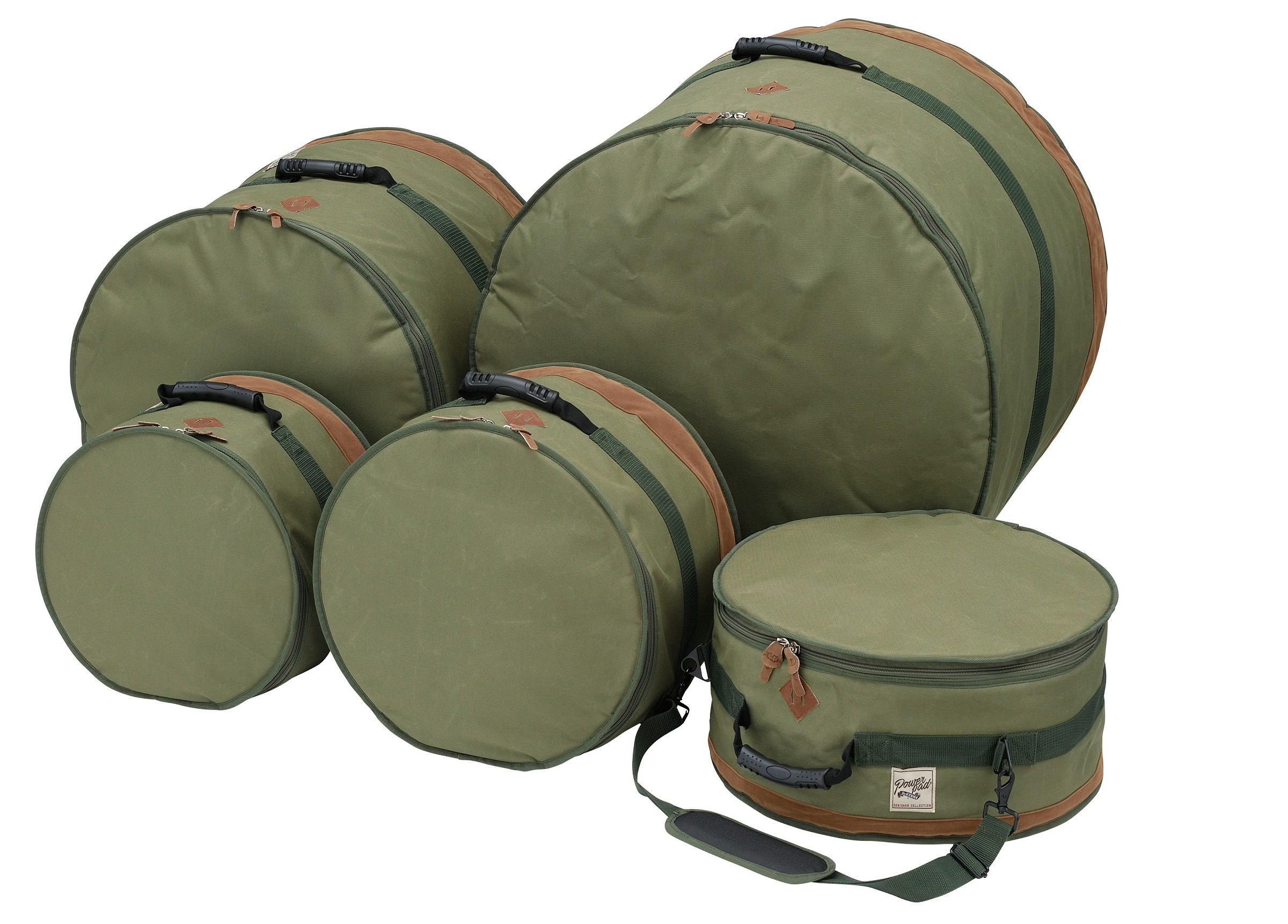Tama TDSS52KMG Drum Bag-Set Designer Moss Green 22B/10T/12T/16FT/14SD