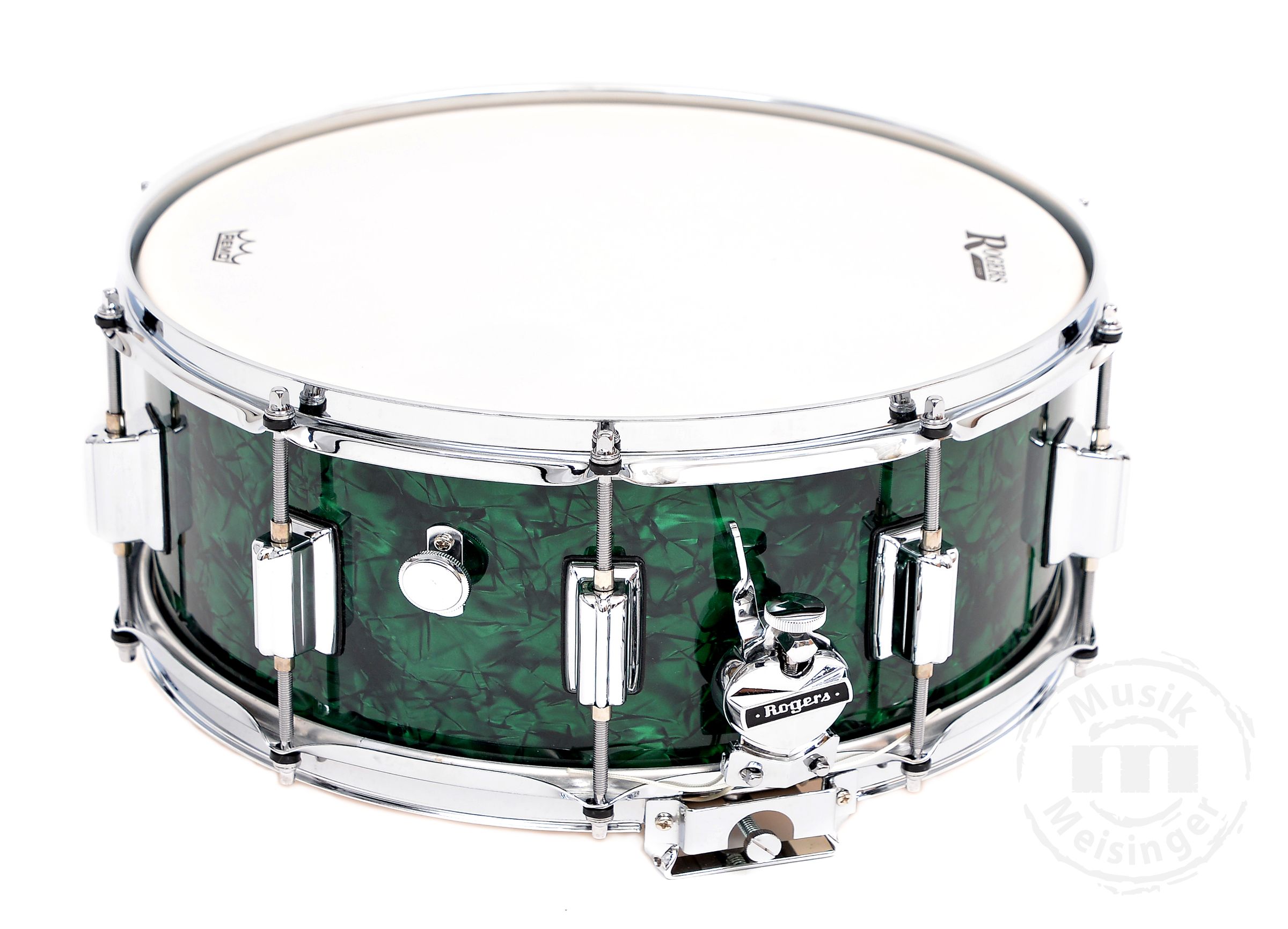 Rogers 14x5 Dyna-Sonic Snare Green Marine Pearl