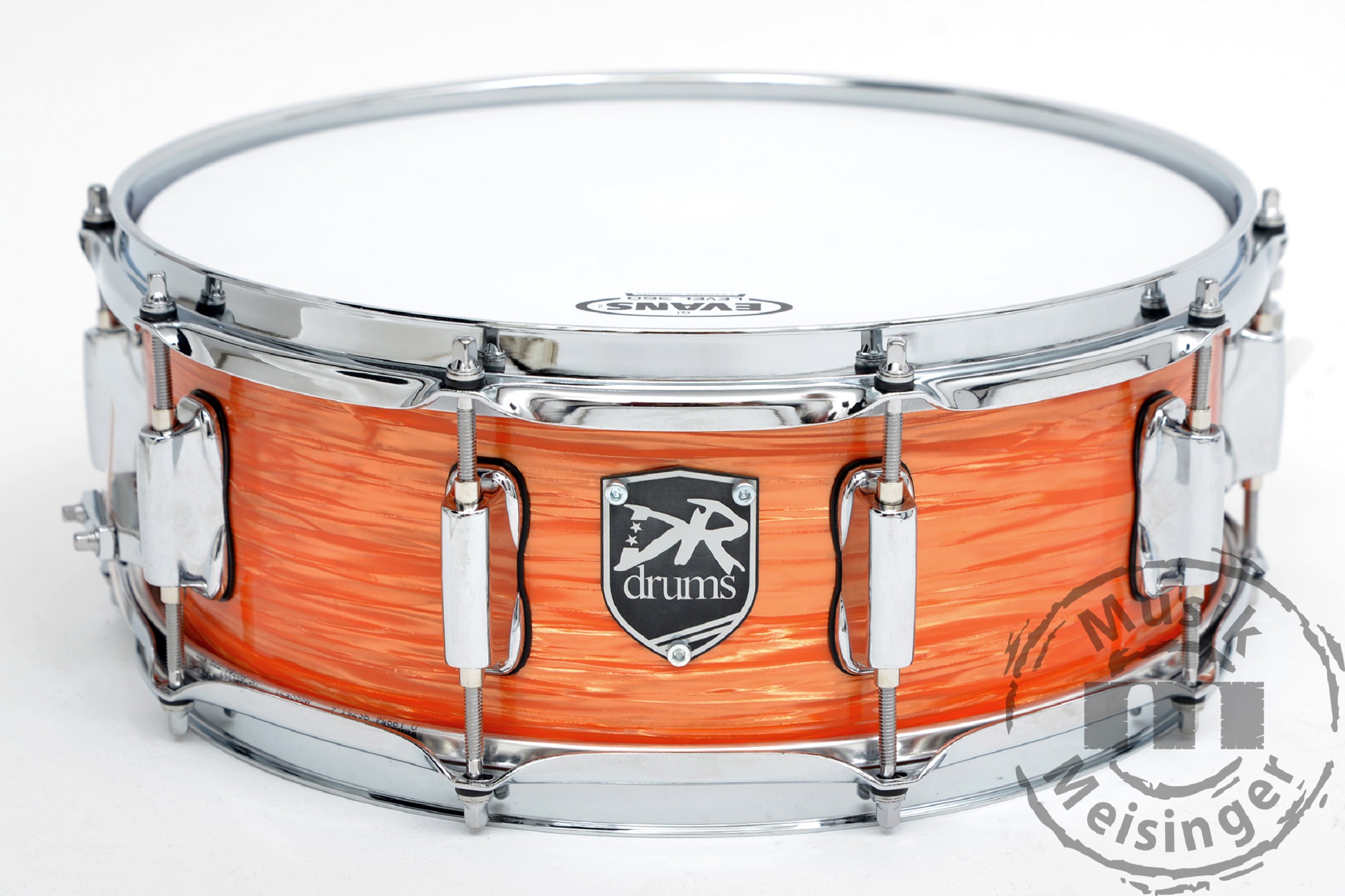 DR Customs Snare 14x5,2 Rimmel Drums Orange Ripple