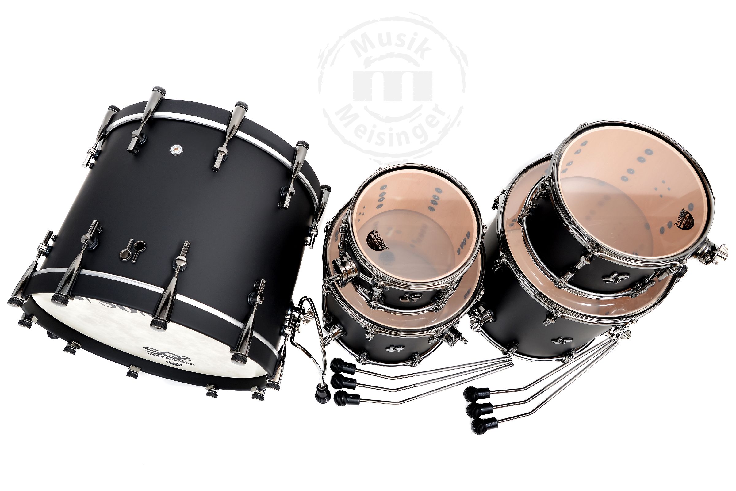 Sonor SQ2 22B/10T/12T/14FT/16FT Shellset  Dark Satin