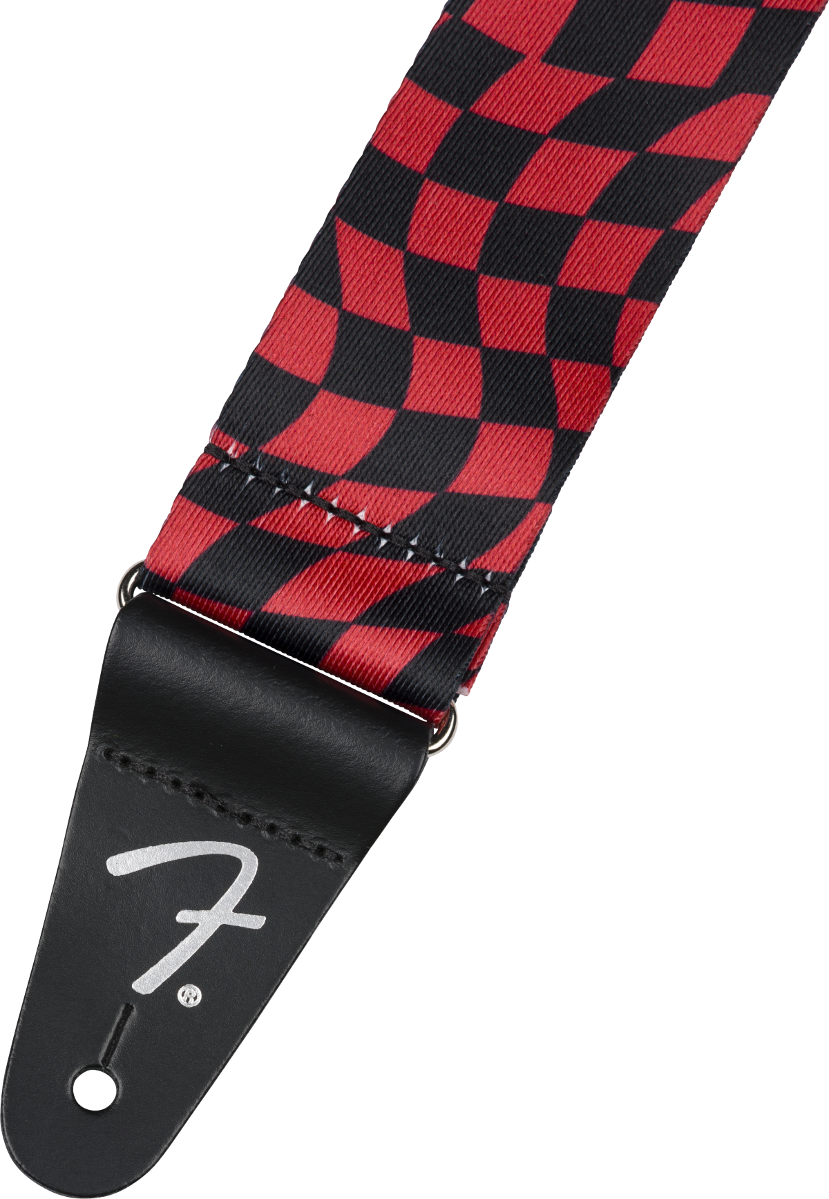 FENDER WAVY CHECKER POLY STRAP RED