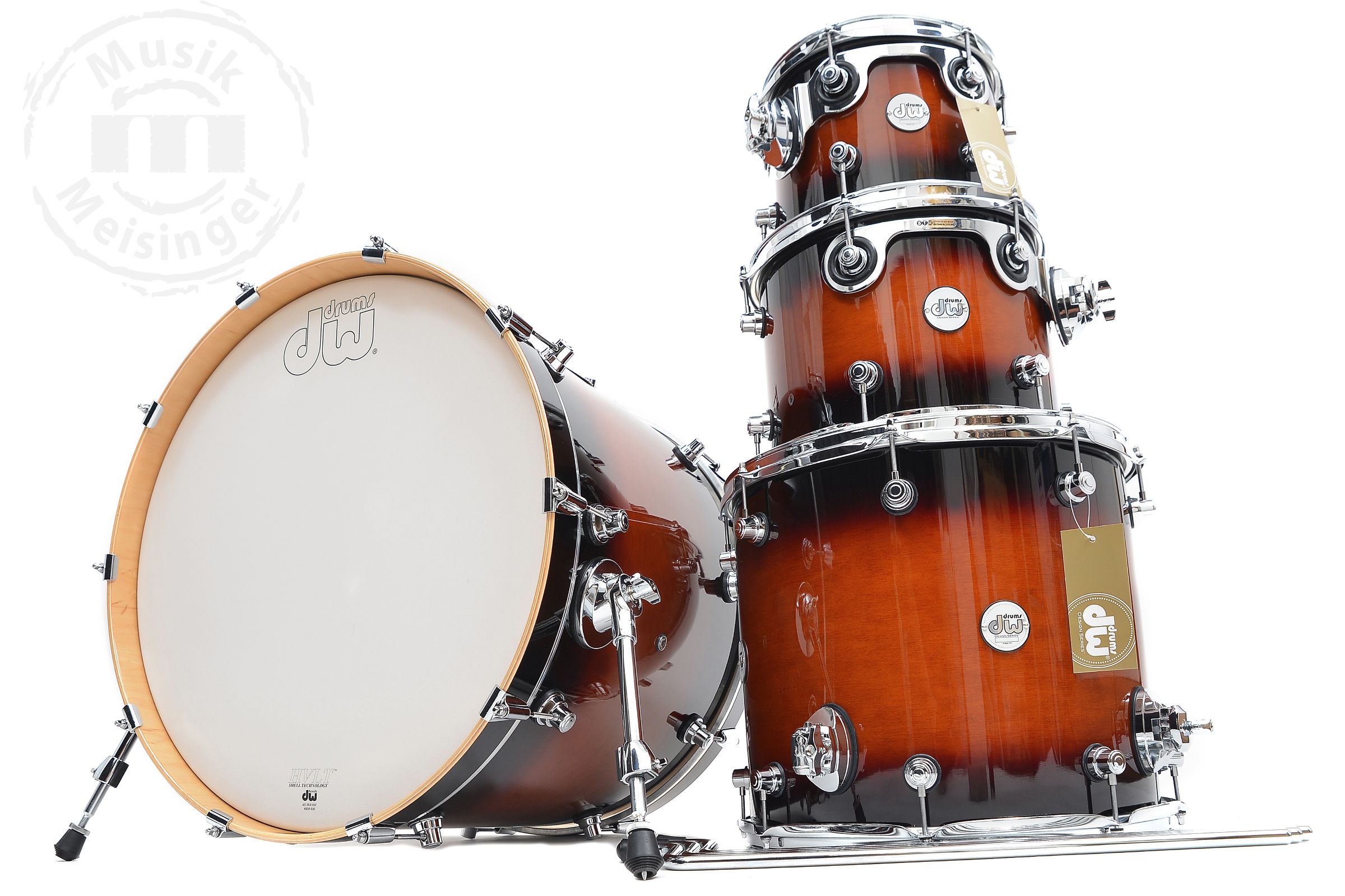 dw Design Shellset 22B/10T/12T/16FT Tobacco Burst
