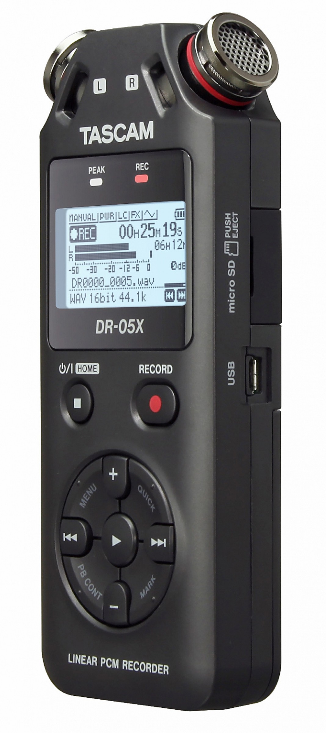 Tascam DR-05X Tragbarer Stereo-Audiorecorder und USB-Interface