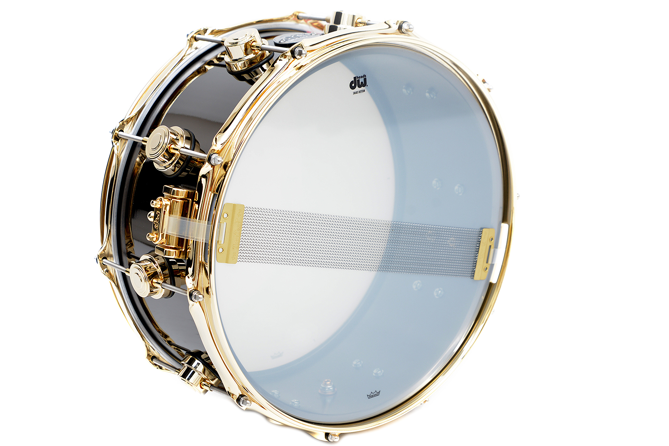 dw Snare 14x6,5 Black Nickel Over Brass Gold HDWR