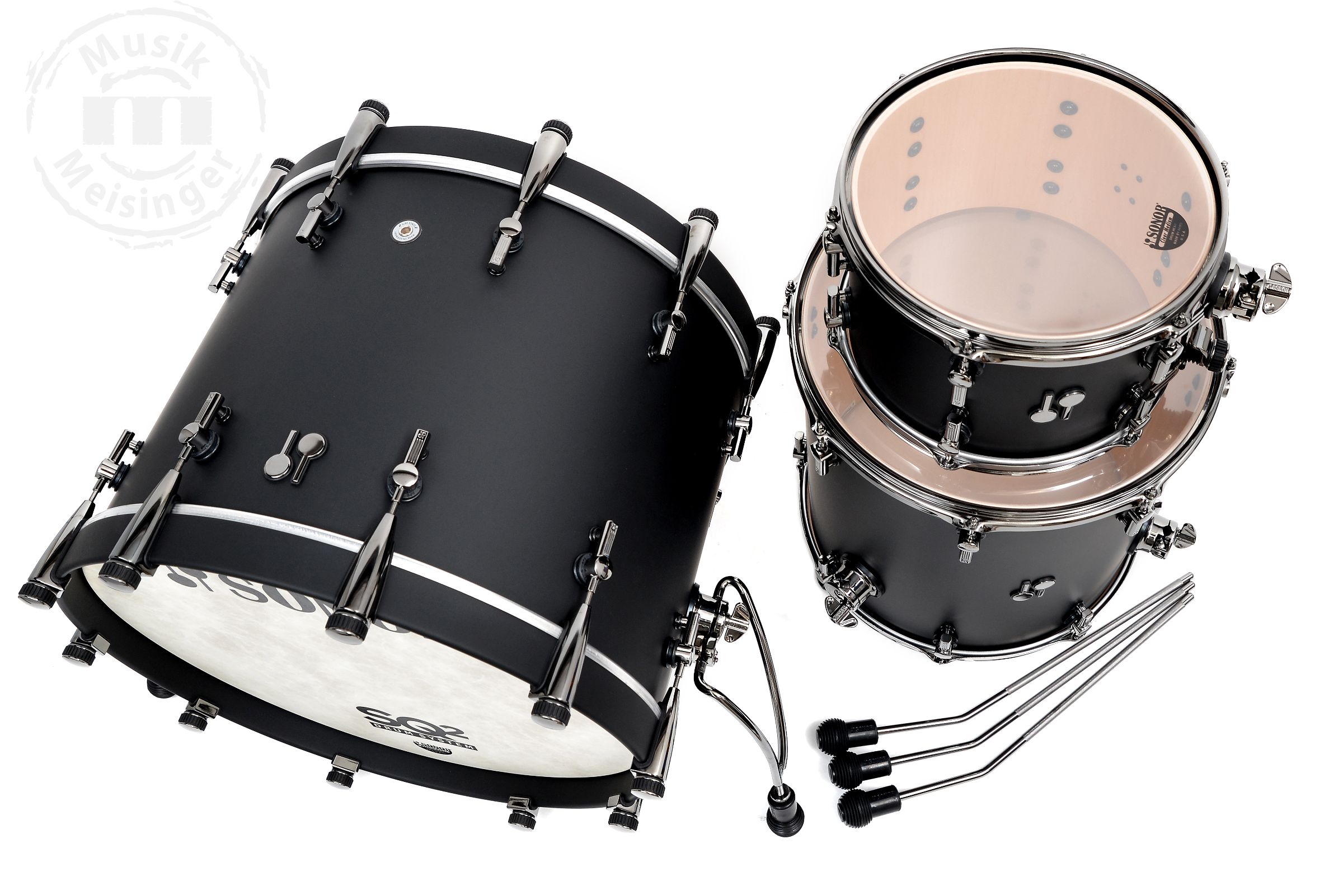 Sonor SQ2 22B/12T/16FT Shellset  Dark Satin