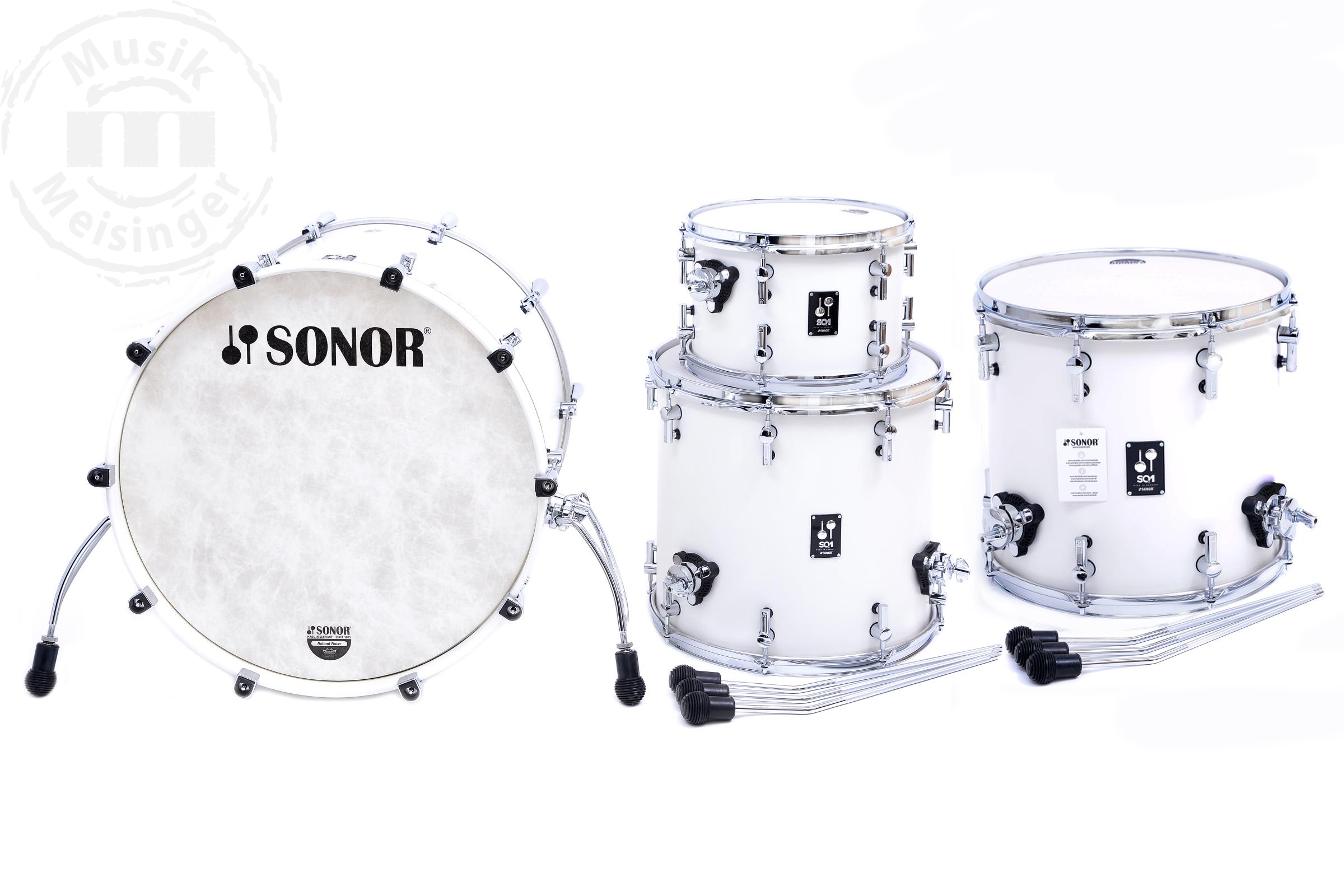 Sonor SQ1 Set Satin Pure White 24BD/13T/14FT/16FT