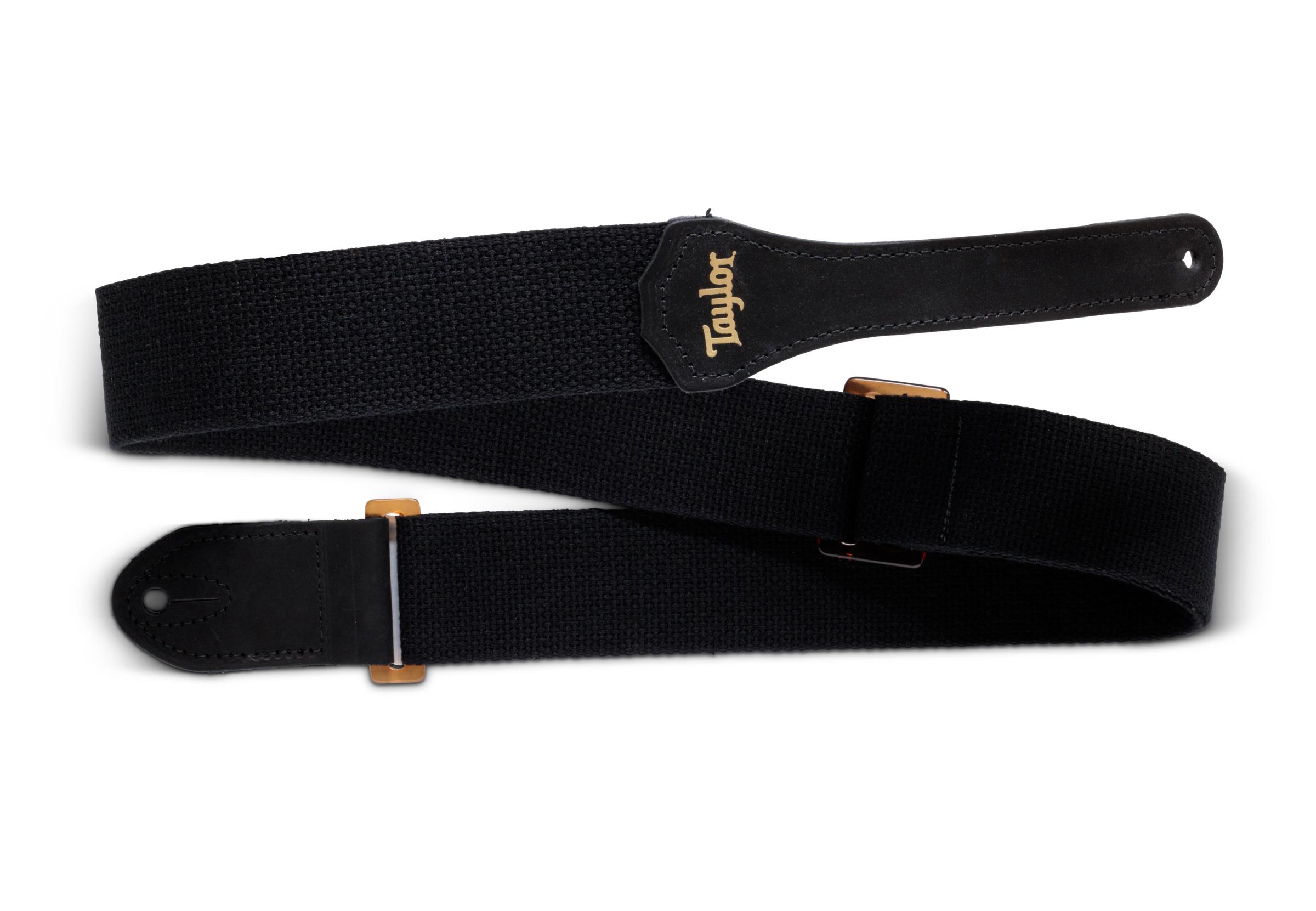 TAYLOR GS Mini Strap,Blk Cotton,2",Amber Buckle