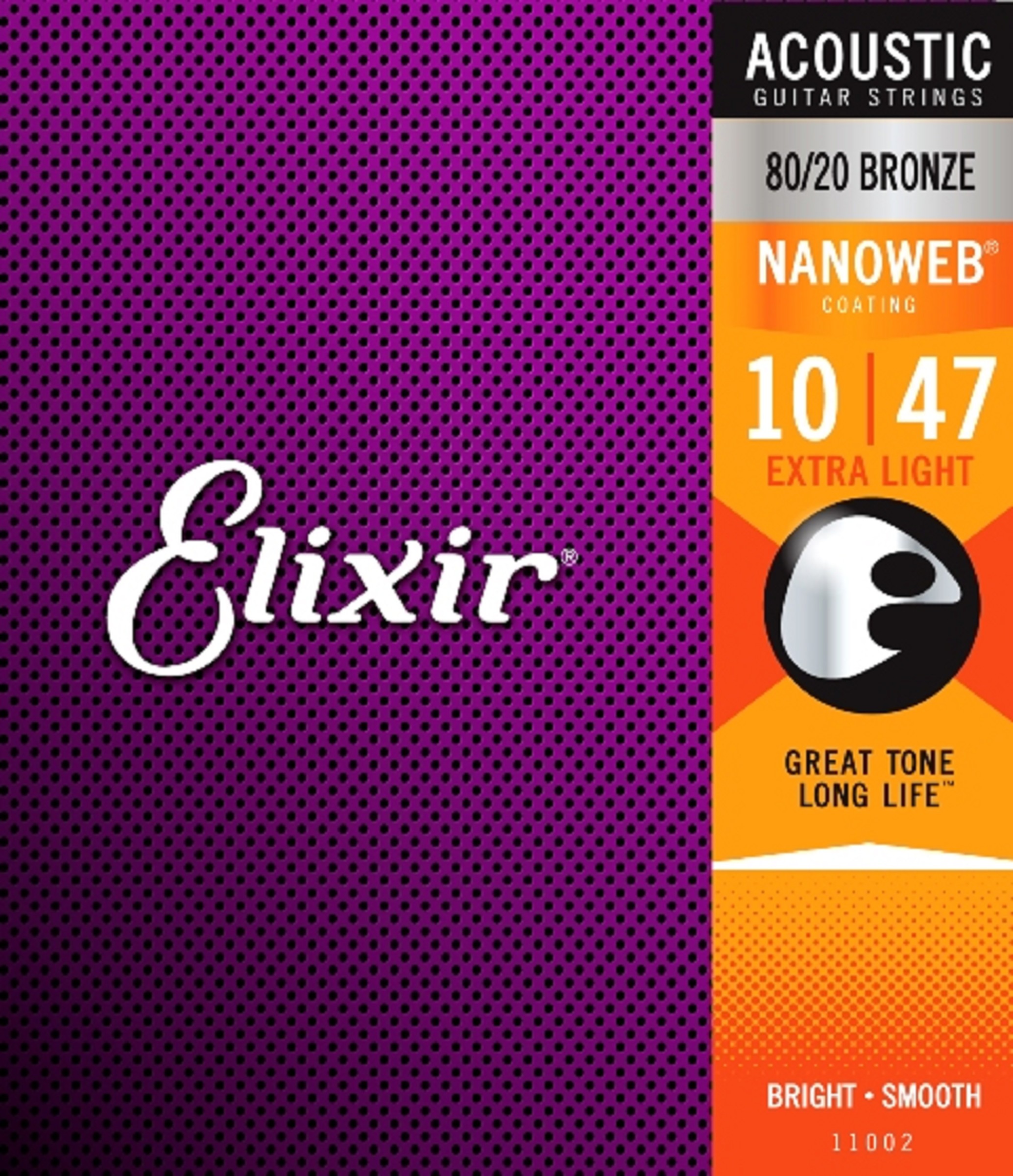 Elixir 11002 Nanoweb Extra Light 80/20 010-047